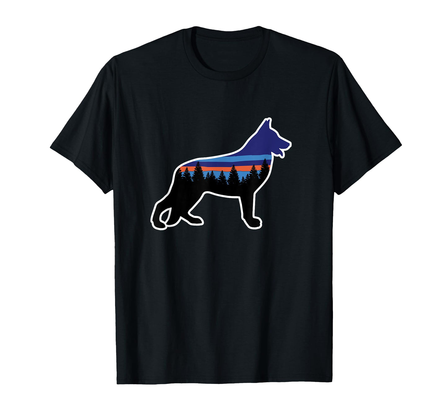 German Shepherd Dog Trail Hiking Camping T-Shirt - Unique Graphic Unisex - T-Shirt, Sweatshirt, Hoodie