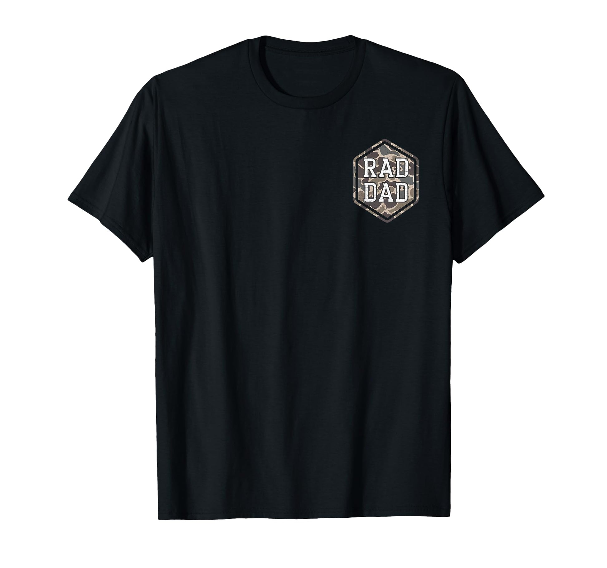 2 Sides Camo Rad Dad Camouflage Daddy T-Shirt - Minimalist Print Unisex - T-Shirt, Sweatshirt, Hoodie