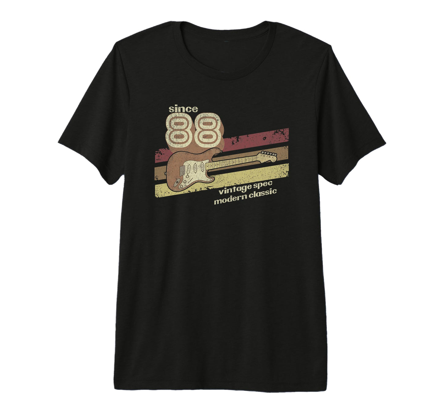 1988 Guitarist 80S Guitar Dad Birthday Tri T-Shirt - Unique Graphic Unisex - T-Shirt, Sweatshirt, Hoodie