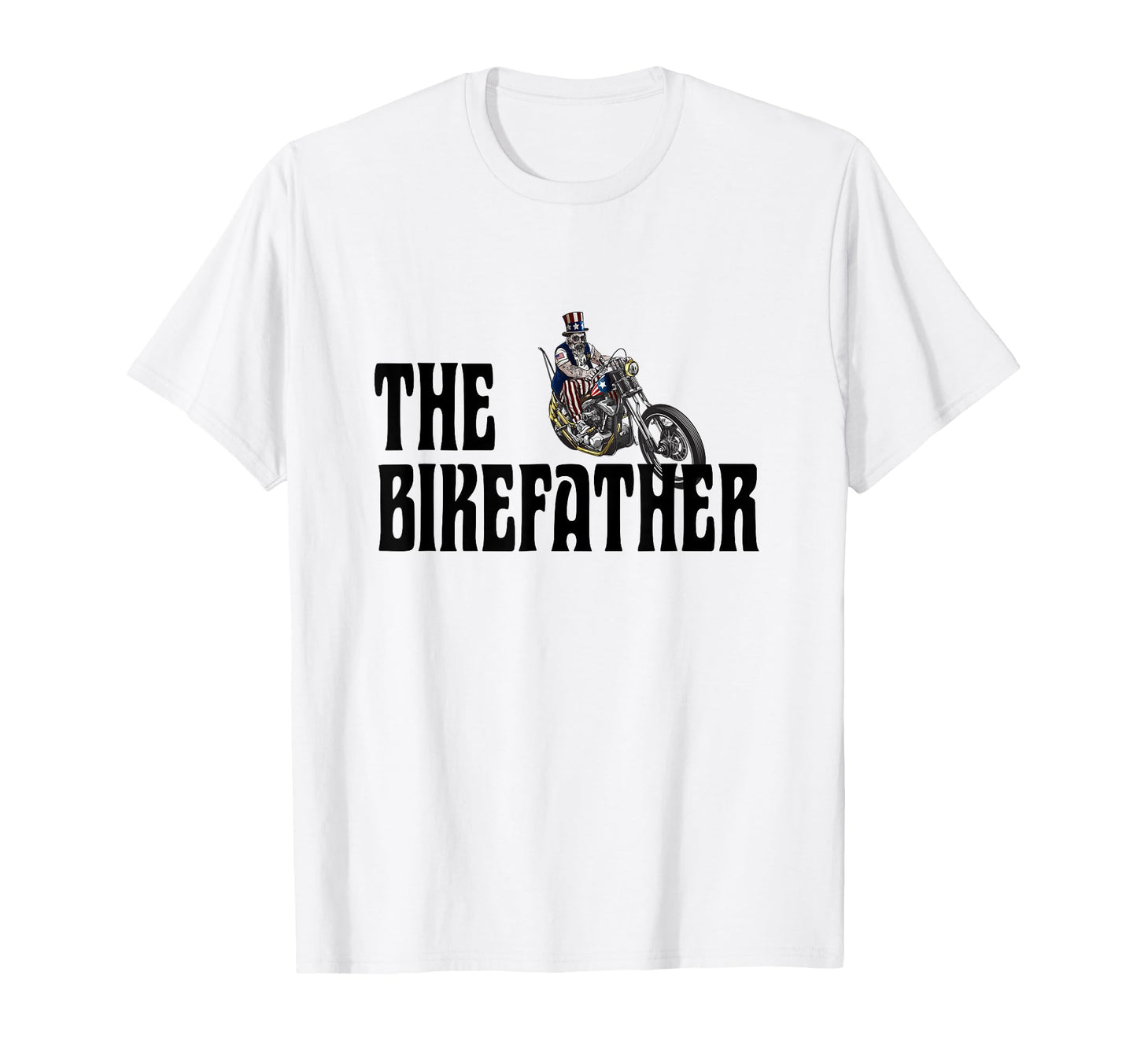 Biker Bikefather Biker Dad Funny T-Shirt - Custom Art Print Unisex - T-Shirt, Sweatshirt, Hoodie
