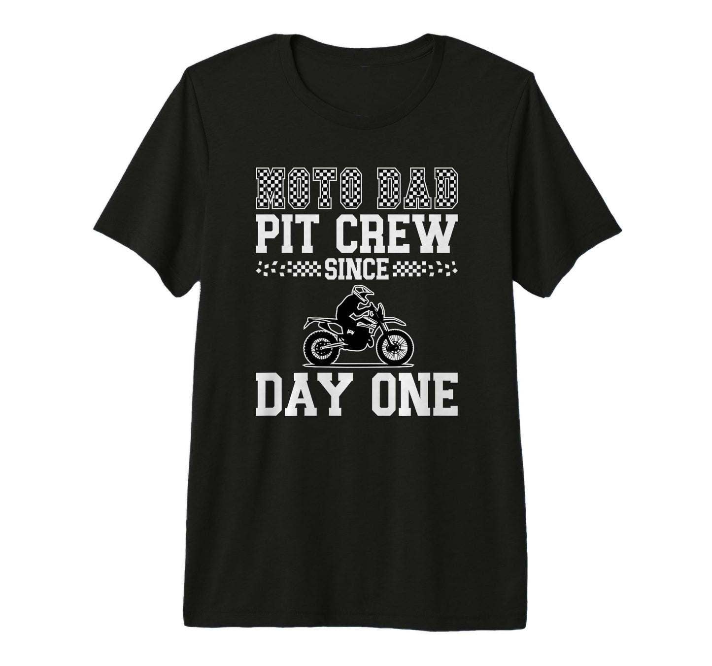 Mens Moto Dad Pit Crew Motocross T-Shirt - Fun Novelty Design for Adults - T-Shirt, Sweatshirt, Hoodie