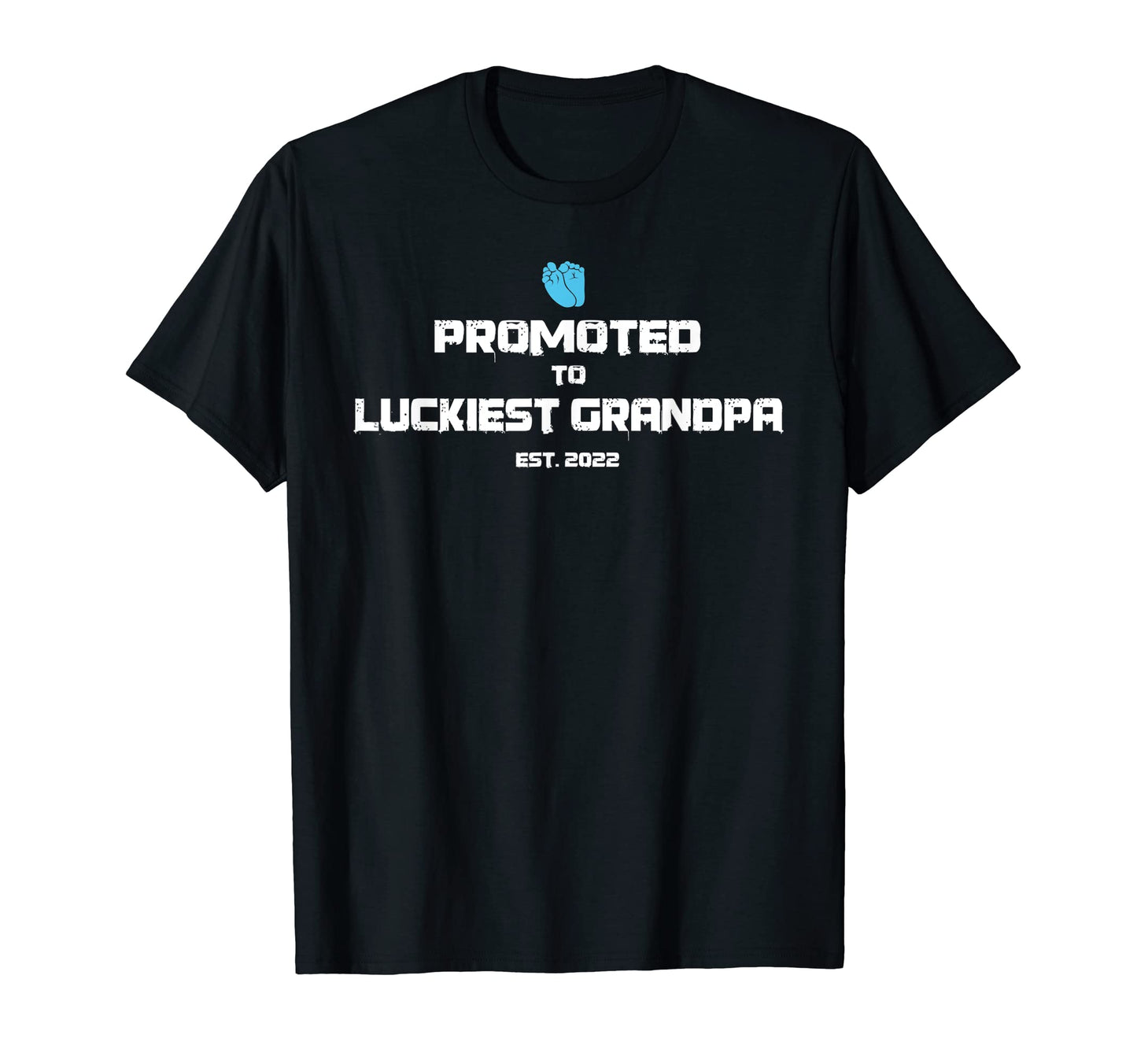 Mens Promoted To Luckiest Grandpa T-Shirt - Aesthetic Graphic Men Women - T-Shirt, Sweatshirt, Hoodie