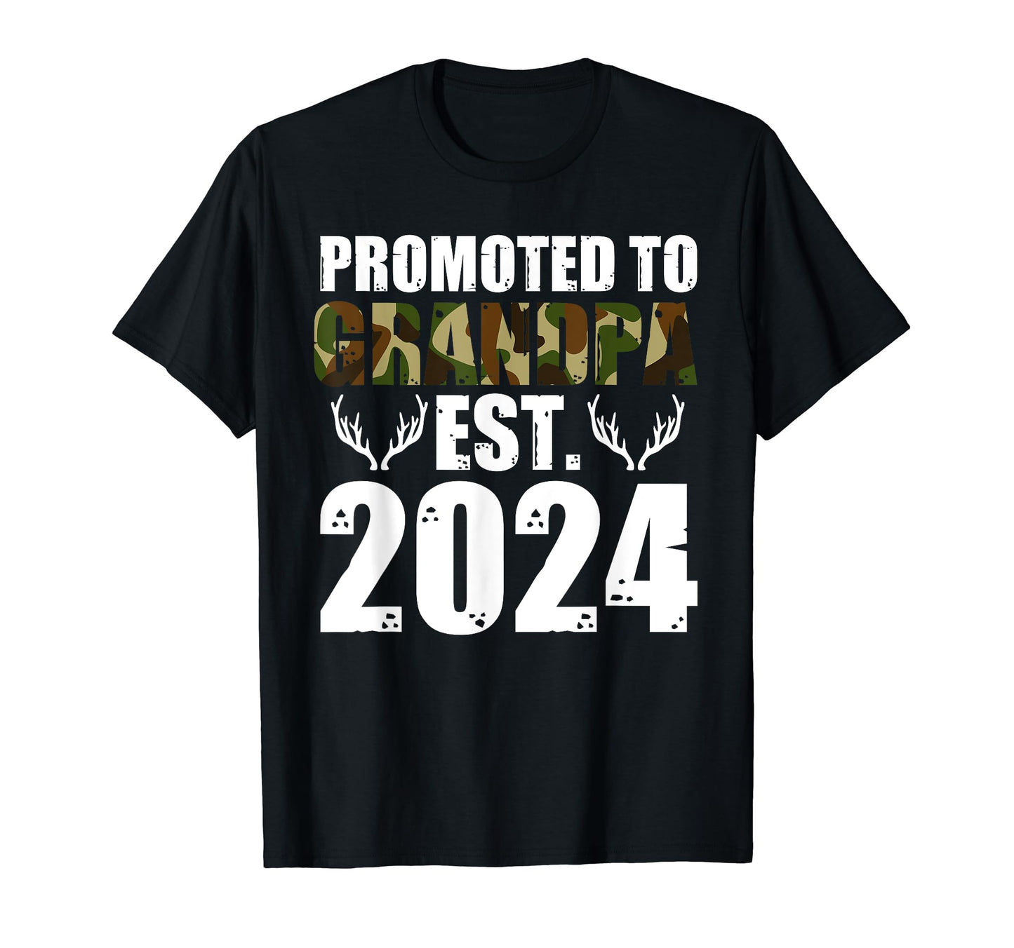 Promoted To Grandpa Est 2024 Hunter T-Shirt - Graphic Print Men Women - T-Shirt, Sweatshirt, Hoodie