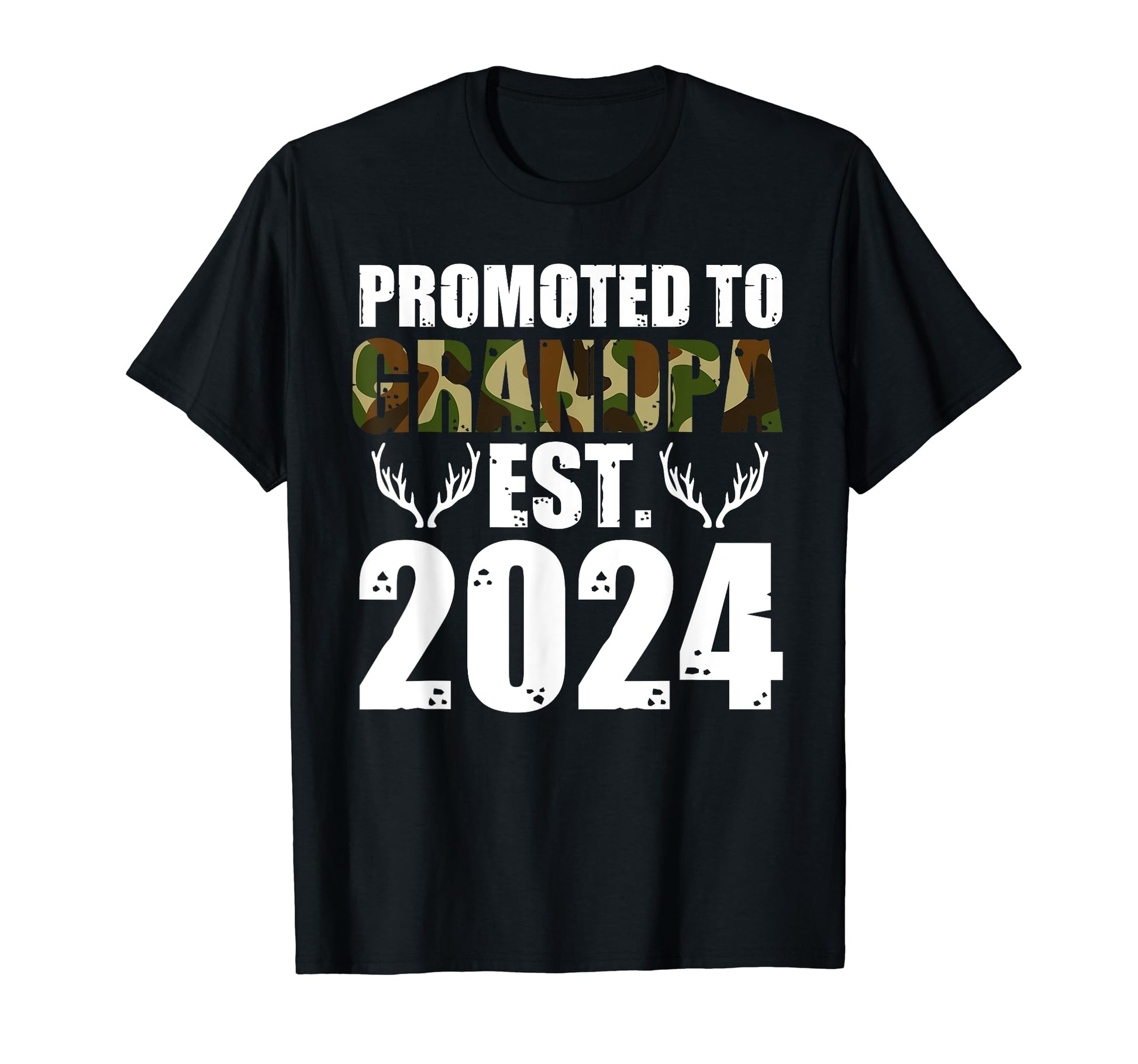 Promoted To Grandpa Est 2024 Hunter T-Shirt - Graphic Print Men Women - T-Shirt, Sweatshirt, Hoodie