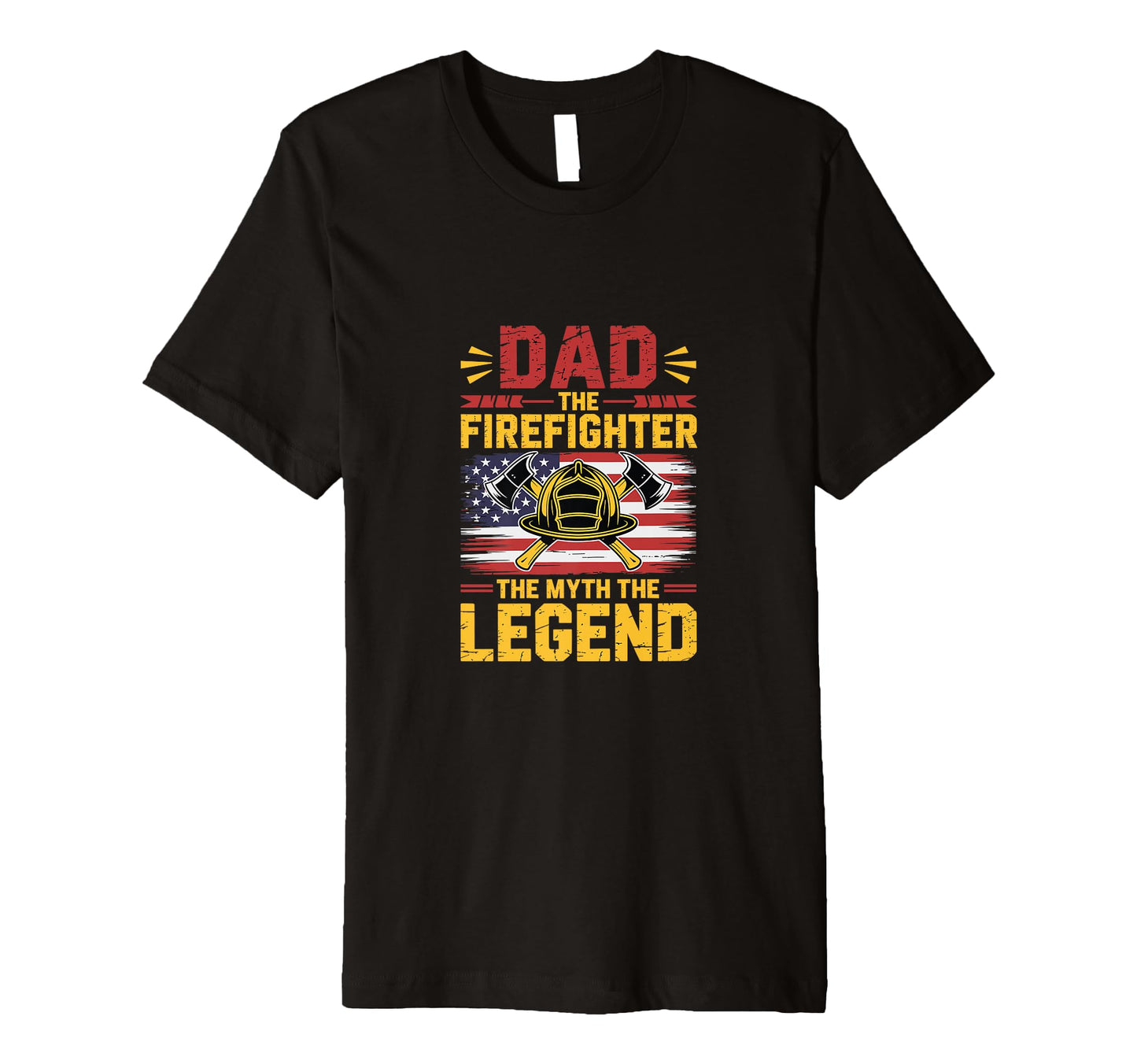 Mens Dad Firefighter Myth Legend T-Shirt - Trendy Graphic Unisex - T-Shirt, Sweatshirt, Hoodie