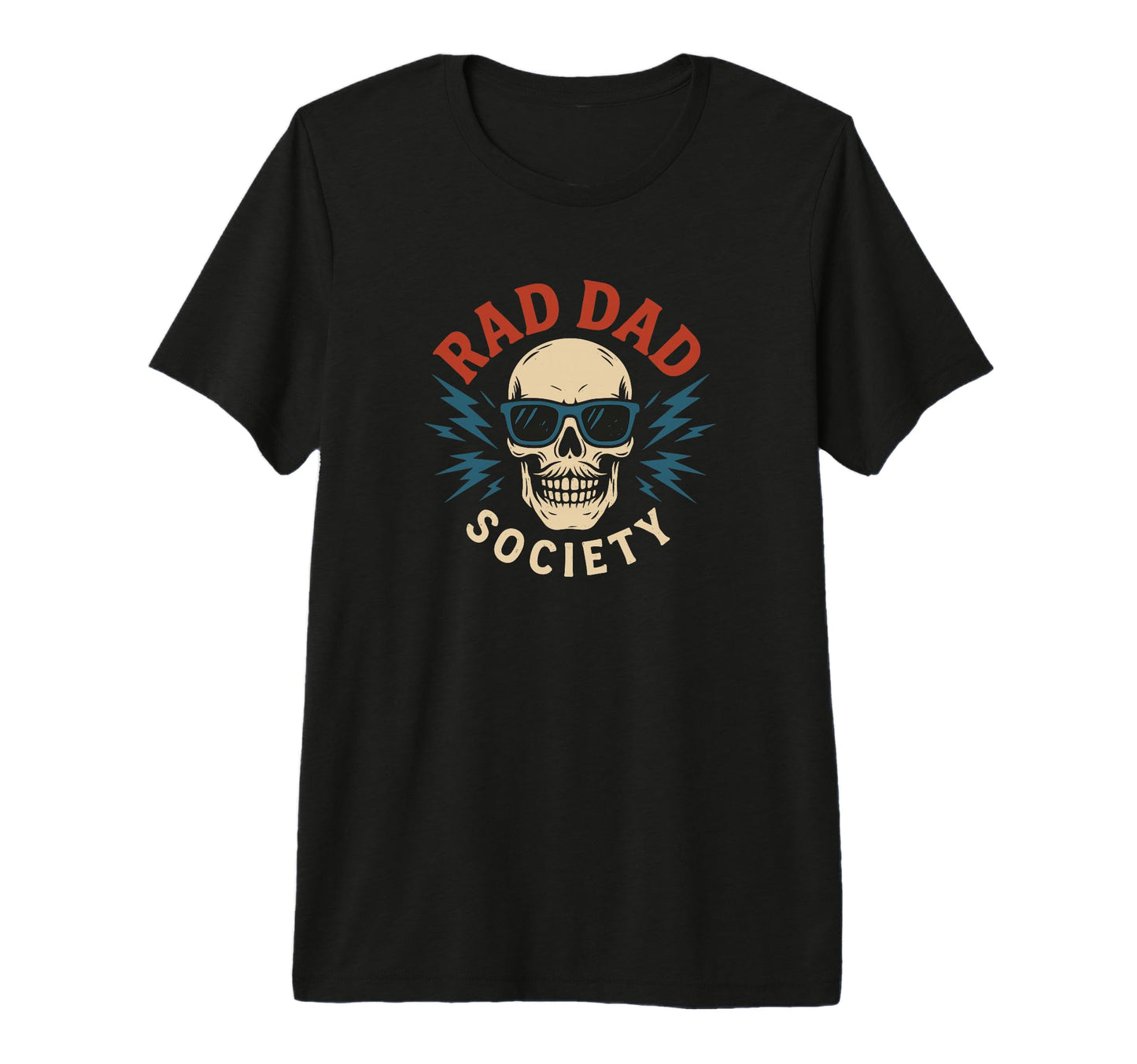 Rad Dad Society Skull Dads Tri Blend T-Shirt - Trendy Graphic for Adults - T-Shirt, Sweatshirt, Hoodie