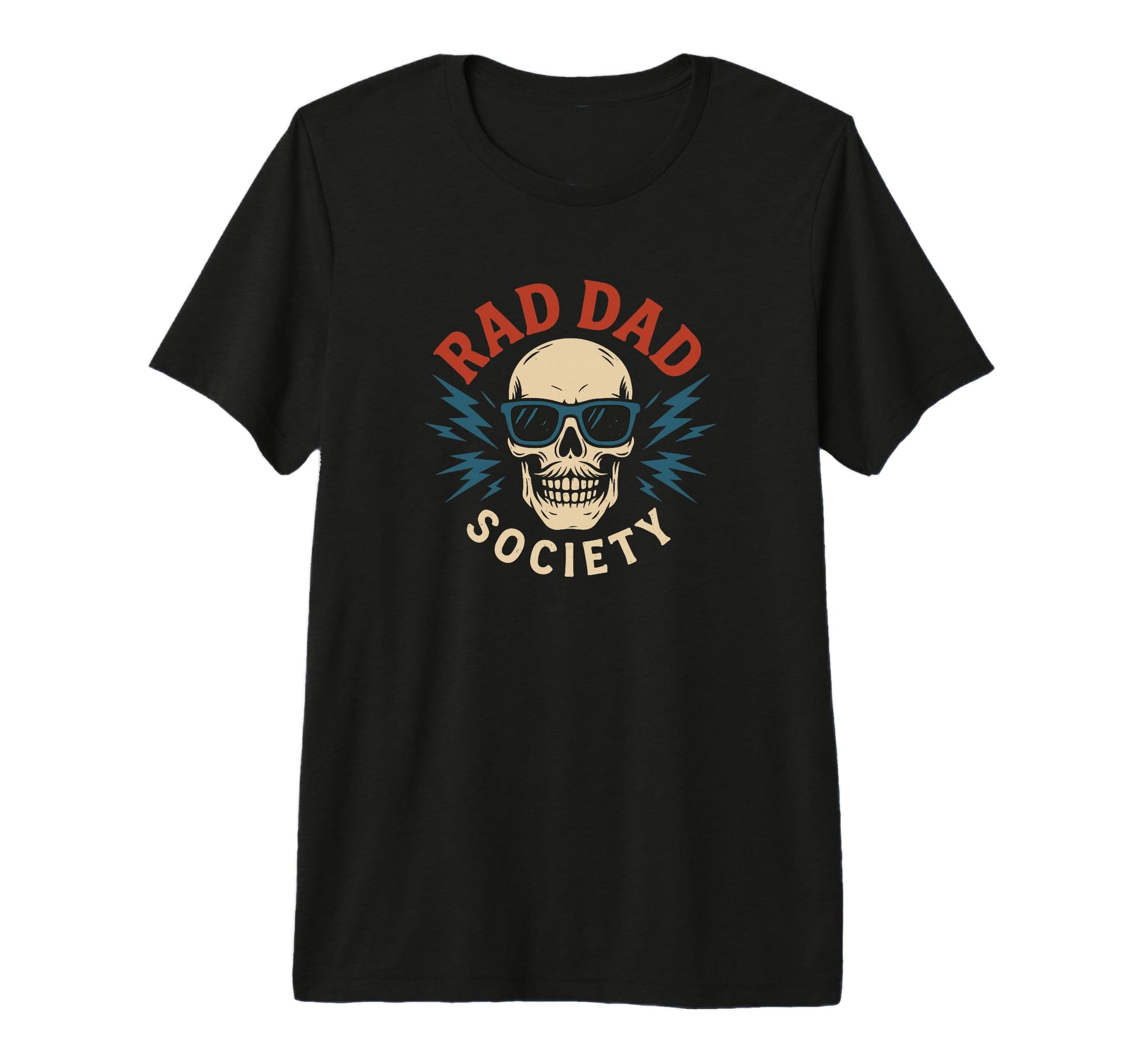Rad Dad Society Skull Dads Tri Blend T-Shirt - Trendy Graphic for Adults - T-Shirt, Sweatshirt, Hoodie