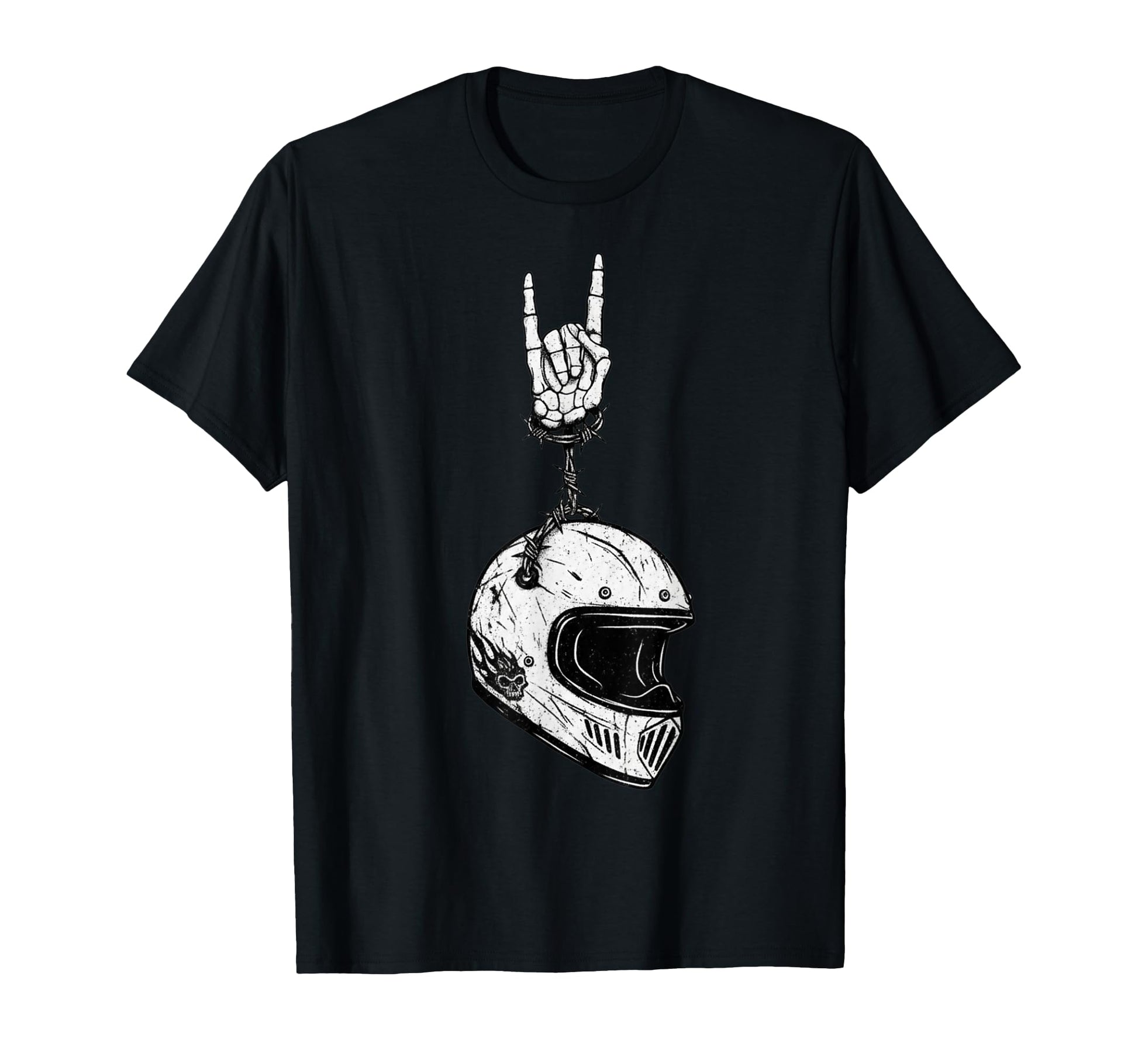 Motorcycle Biker Helmet 90S Alt Metal T-Shirt - Trendy Graphic for Adults - T-Shirt, Sweatshirt, Hoodie