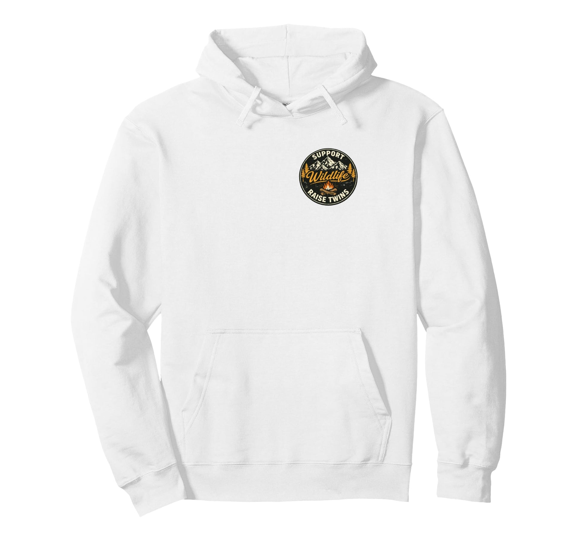 Support Wildlife Raise Twins Funny Mom Hoodie - Graphic Print for Adults - T-Shirt, Sweatshirt, Hoodie