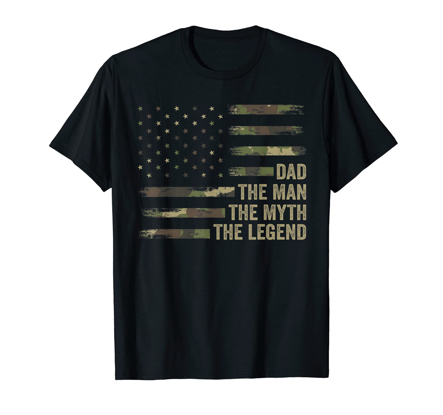 Daddy Camo Usa Flag Dad Myth Legend T-Shirt - Trendy Graphic Unisex - T-Shirt, Sweatshirt, Hoodie