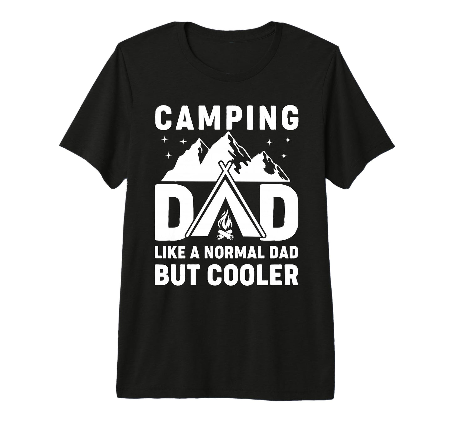 Mens Camping Dad Funny Camper T-Shirt - Custom Art Print for Adults - T-Shirt, Sweatshirt, Hoodie