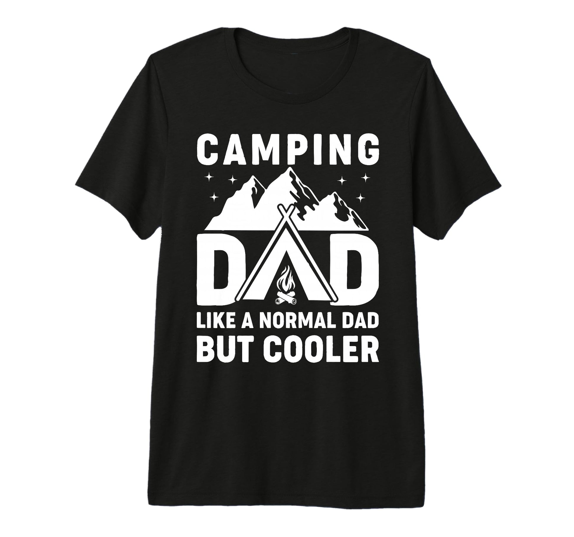 Mens Camping Dad Funny Camper T-Shirt - Custom Art Print for Adults - T-Shirt, Sweatshirt, Hoodie