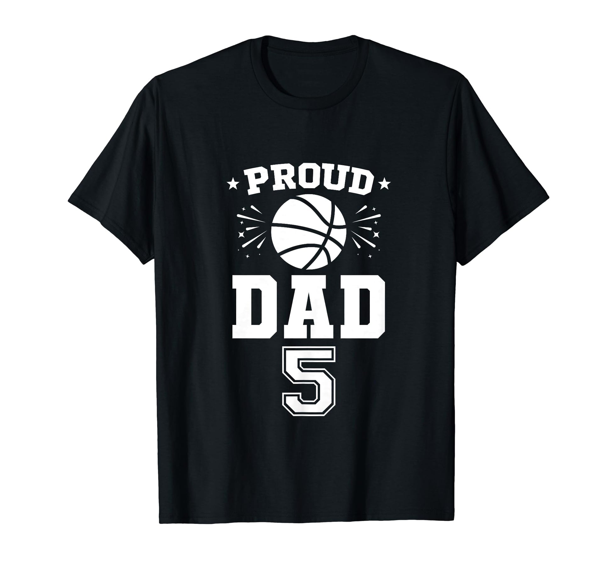 Proud Basketball Dad Number 5 T-Shirt - Streetwear Style Men Women - T-Shirt, Sweatshirt, Hoodie