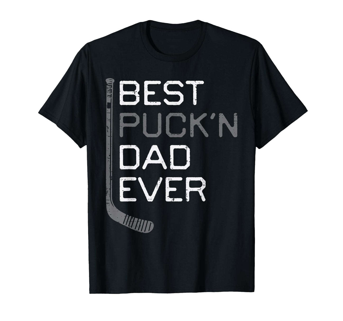 Best Puckin Dad Ever Ice Hockey T-Shirt - Minimalist Print for Adults - T-Shirt, Sweatshirt, Hoodie