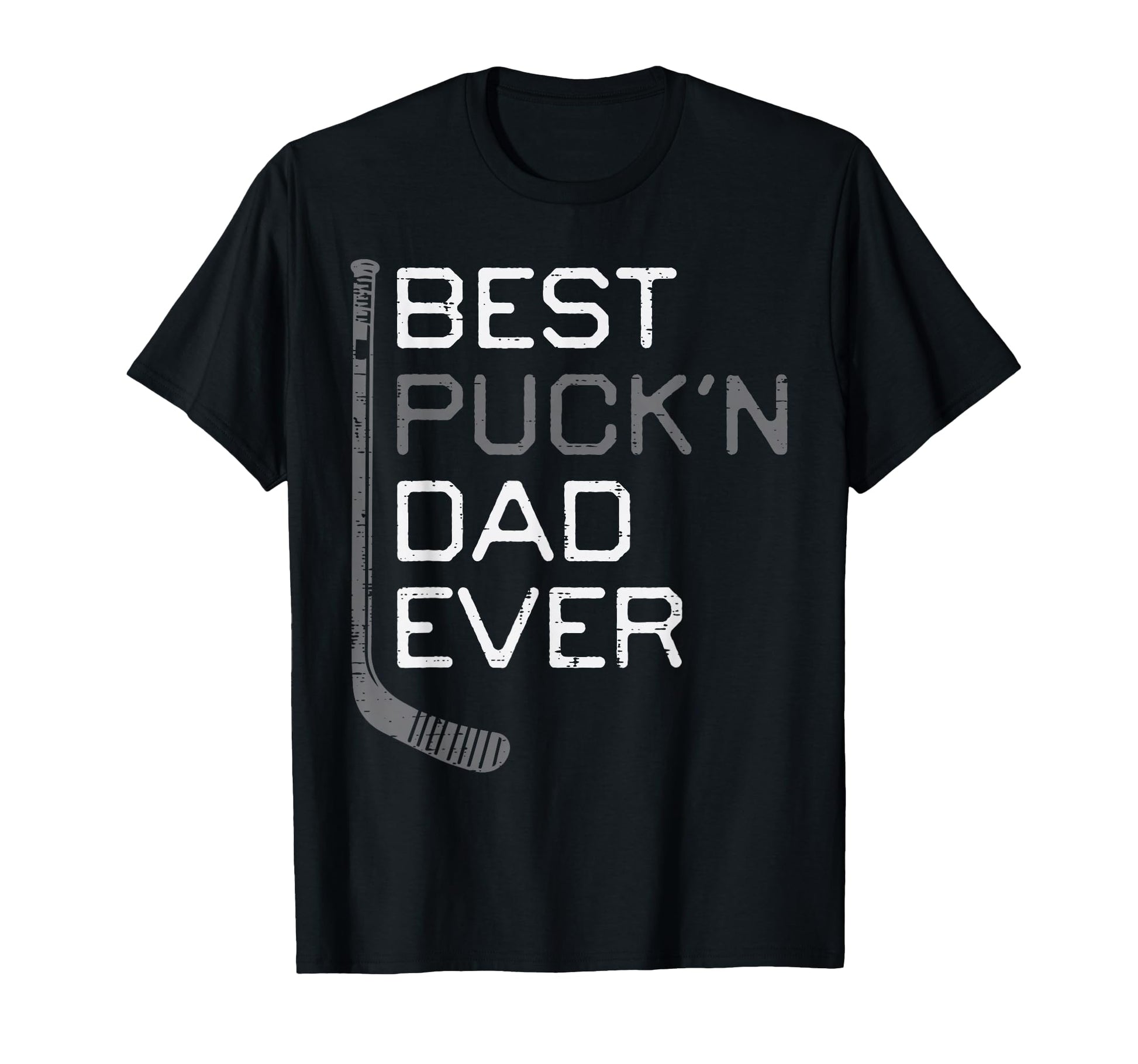 Best Puckin Dad Ever Ice Hockey T-Shirt - Minimalist Print for Adults - T-Shirt, Sweatshirt, Hoodie