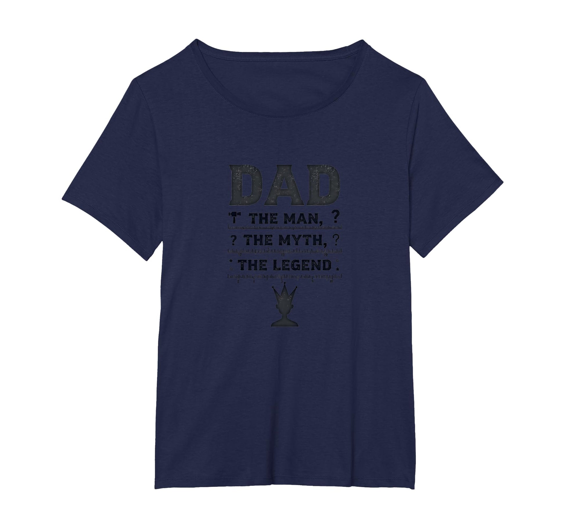 Funny Dads Dad Myth Legend Crown Gift T-Shirt - Graphic Print Unisex - T-Shirt, Sweatshirt, Hoodie