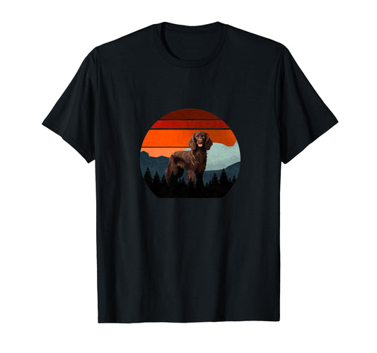 Boykin Dog Sunset Distressed Hiking T-Shirt - Fun Novelty Design Unisex - T-Shirt, Sweatshirt, Hoodie