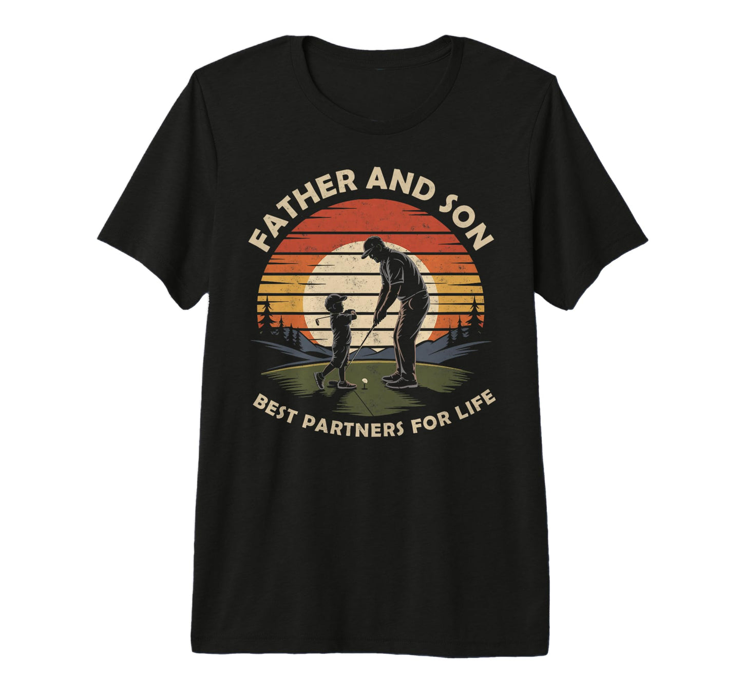 Father Son Best Partners Life Golf T-Shirt - Minimalist Print Men Women - T-Shirt, Sweatshirt, Hoodie