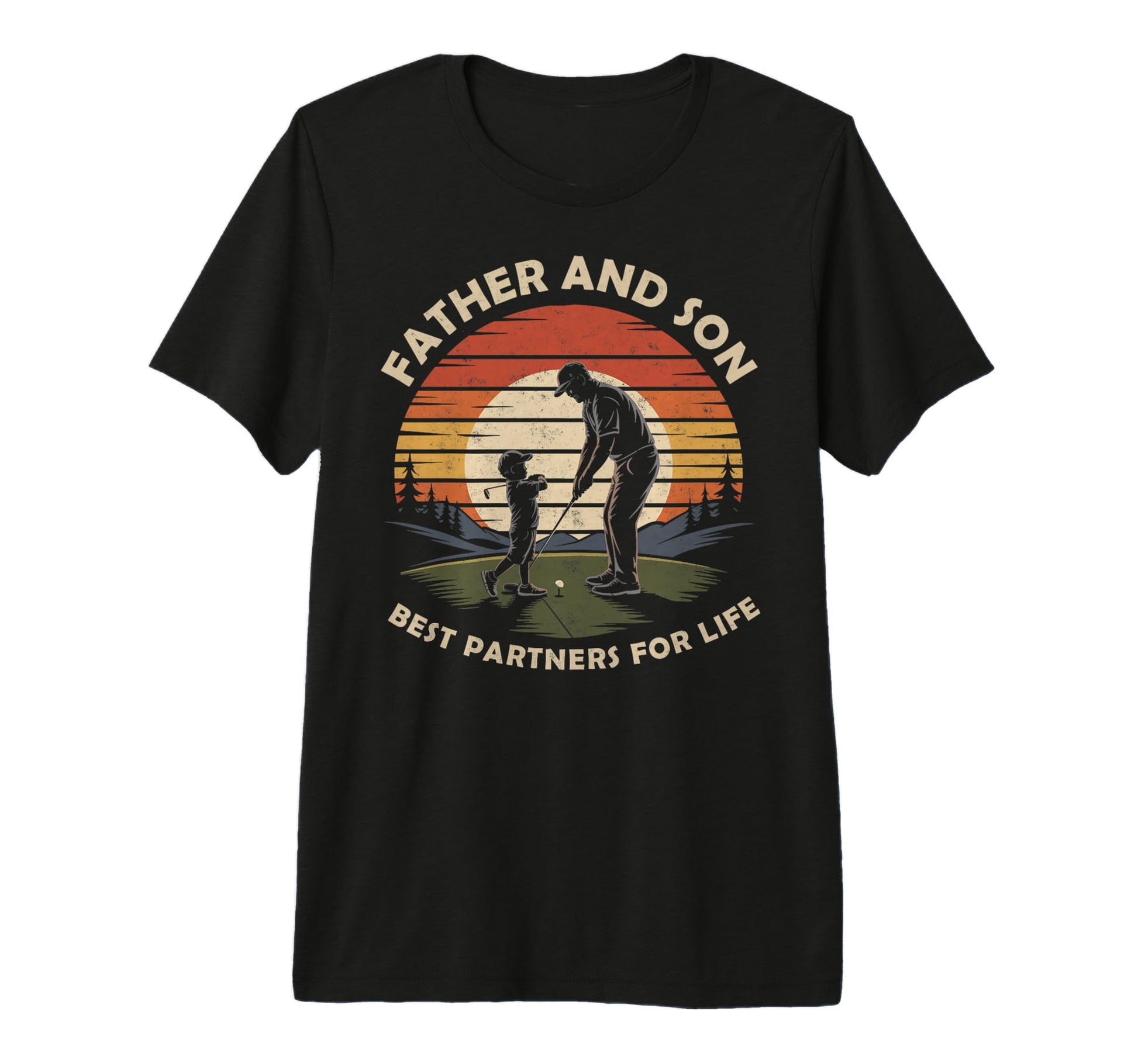 Father Son Best Partners Life Golf T-Shirt - Minimalist Print Men Women - T-Shirt, Sweatshirt, Hoodie