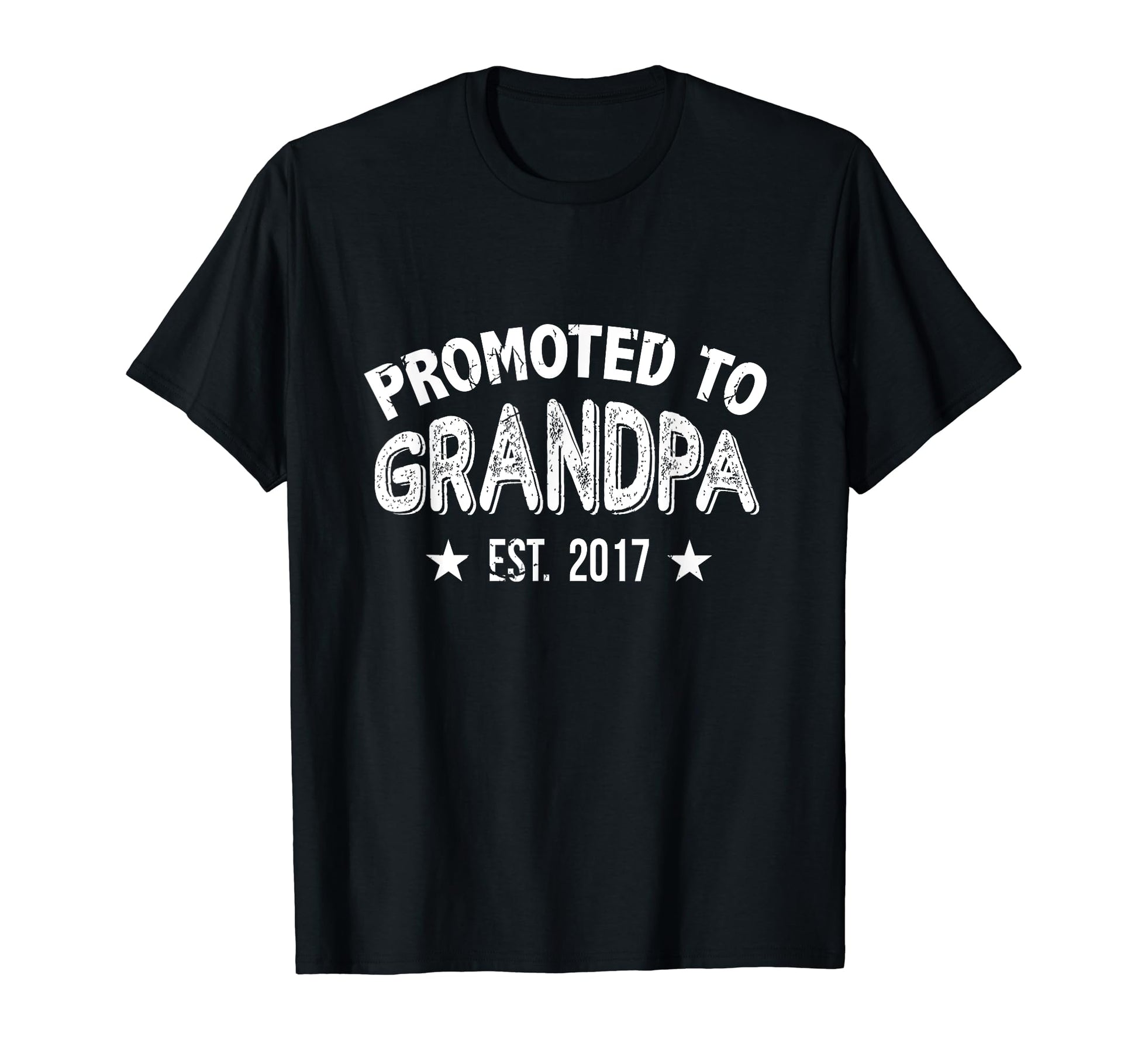 Mens Promoted To Grandpa 2017 Fathers T-Shirt - Trendy Graphic for Adults - T-Shirt, Sweatshirt, Hoodie