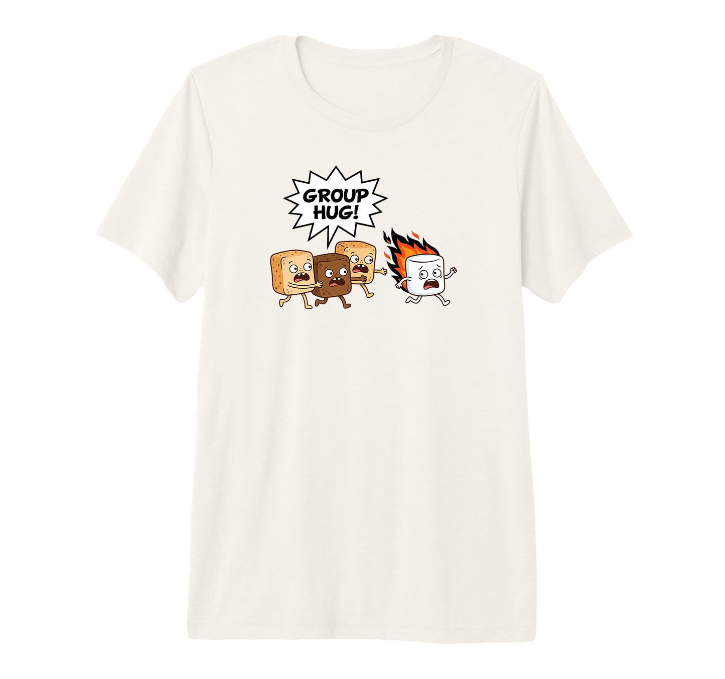 Group Hug Smores Marshmallow Campfire T-Shirt - Novelty Apparel Unisex - T-Shirt, Sweatshirt, Hoodie