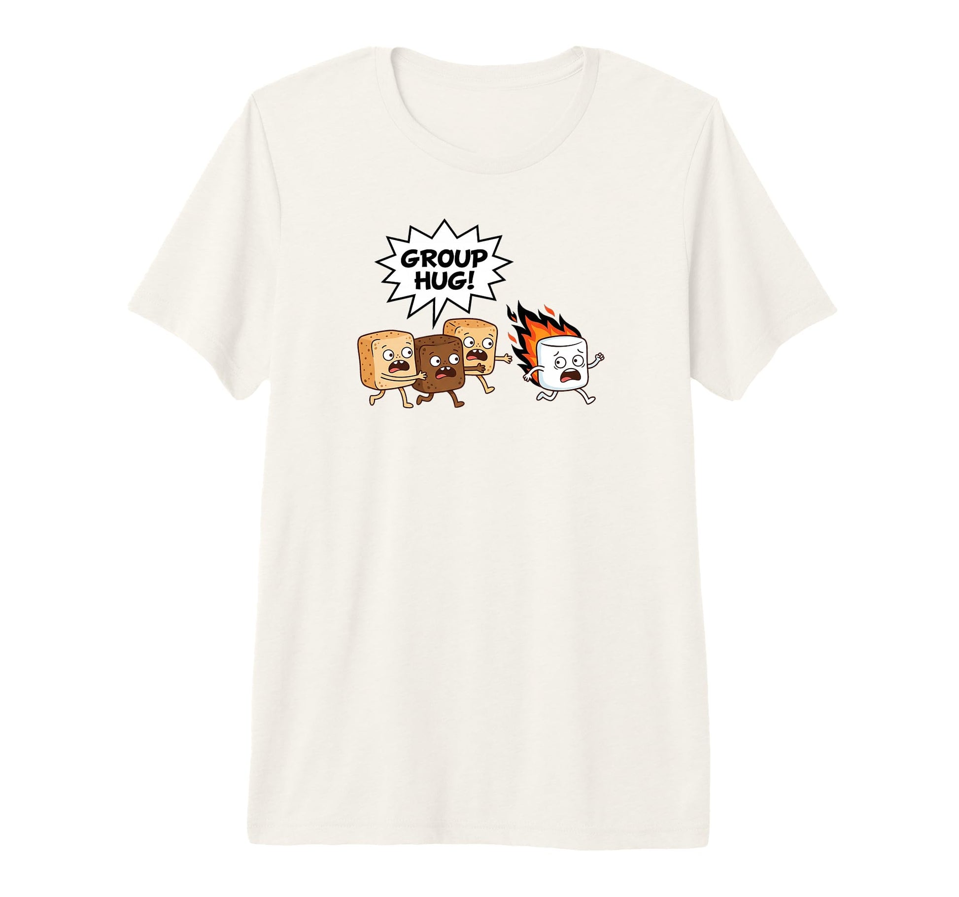 Group Hug Smores Marshmallow Campfire T-Shirt - Novelty Apparel Unisex - T-Shirt, Sweatshirt, Hoodie