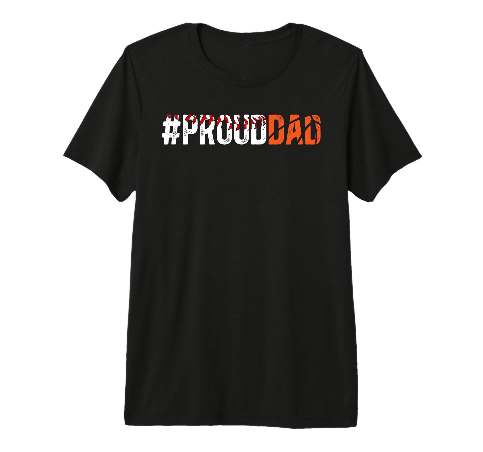 Mens Proud Dad Baseball Basketball T-Shirt - Minimalist Print Men Women - T-Shirt, Sweatshirt, Hoodie