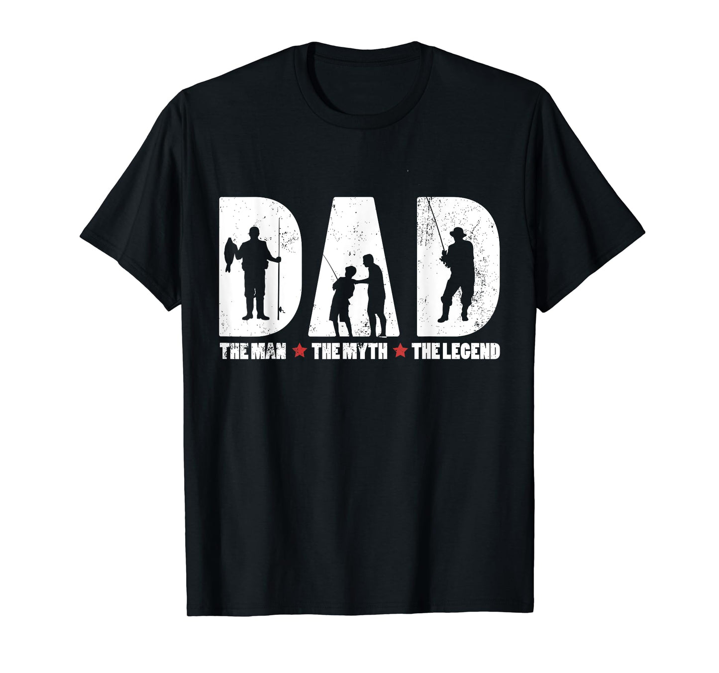 Dad Myth Fishing Legend Fisherman T-Shirt - Custom Art Print Unisex - T-Shirt, Sweatshirt, Hoodie