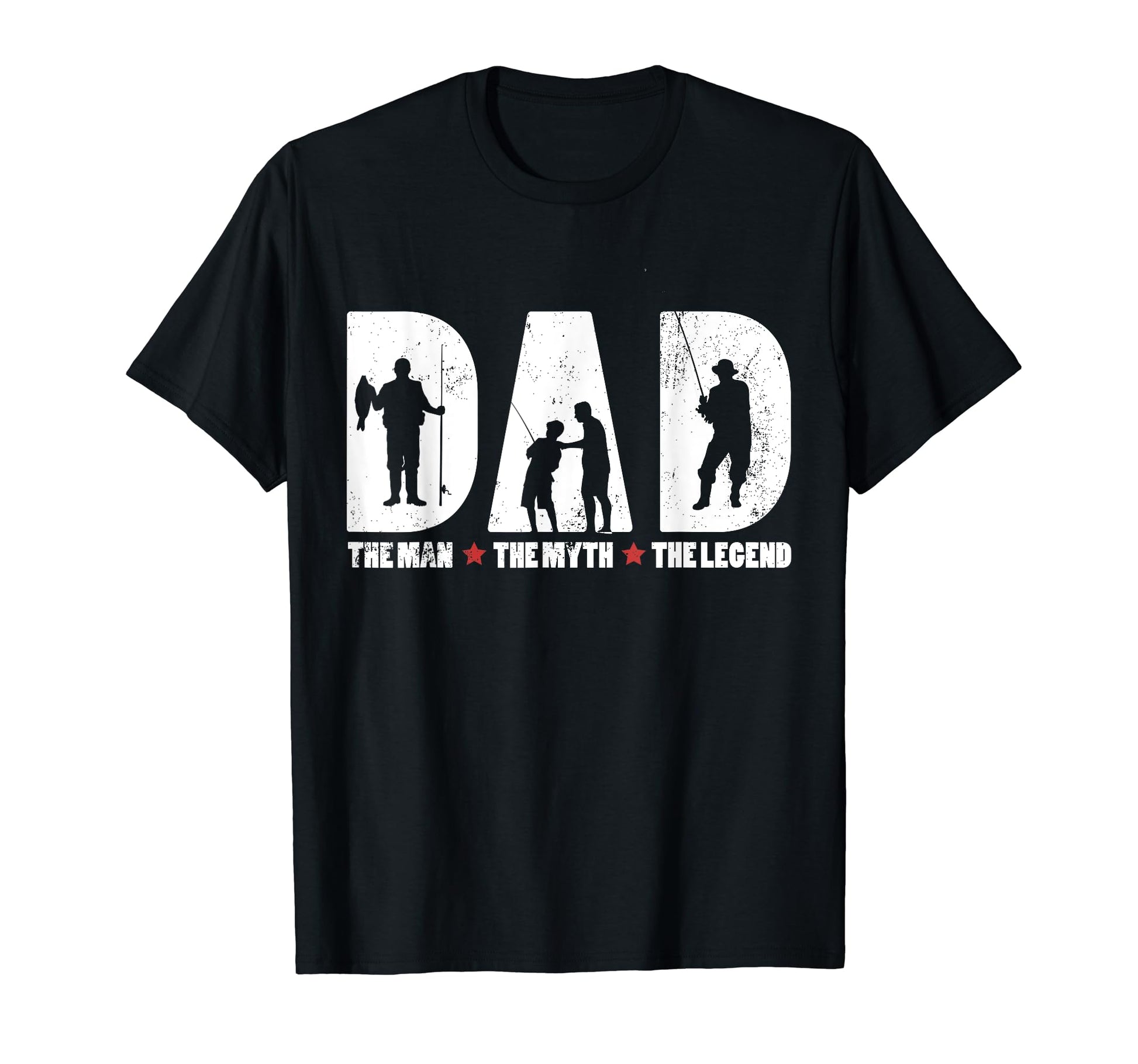 Dad Myth Fishing Legend Fisherman T-Shirt - Custom Art Print Unisex - T-Shirt, Sweatshirt, Hoodie