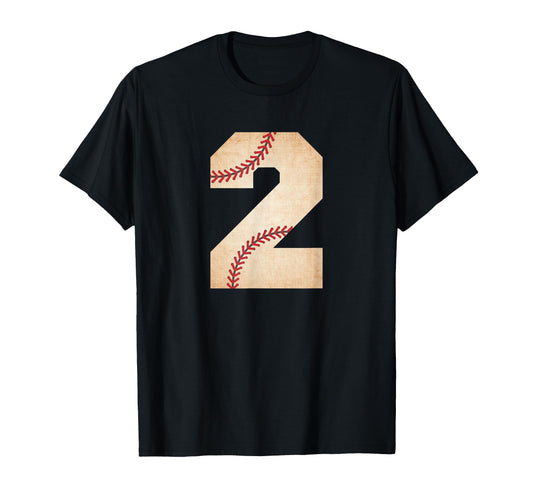 Baseball Number 2 Baseball Fan Mom T-Shirt - Custom Art Print Unisex - T-Shirt, Sweatshirt, Hoodie