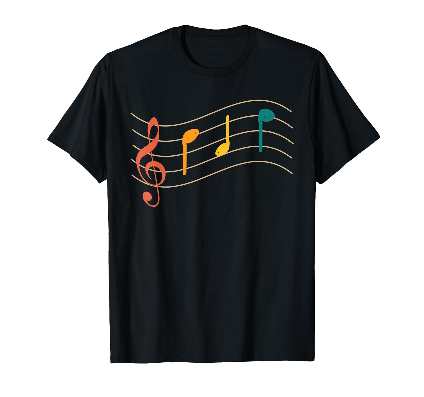 Musical Notes Dad Musician Dad T-Shirt - Casual Everyday Wear Men Women - T-Shirt, Sweatshirt, Hoodie
