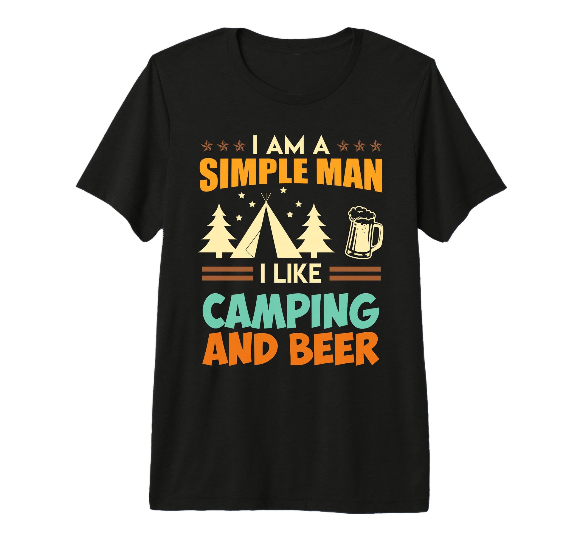 Simple Camping And Beer Camper Tri T-Shirt - Aesthetic Graphic Men Women - T-Shirt, Sweatshirt, Hoodie