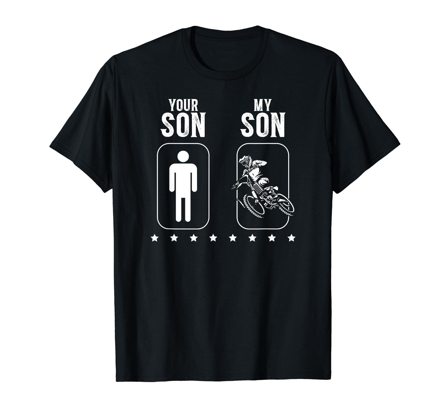 My Son Dirt Bike Dad Dirt Biker Father T-Shirt - Minimalist Print Unisex - T-Shirt, Sweatshirt, Hoodie