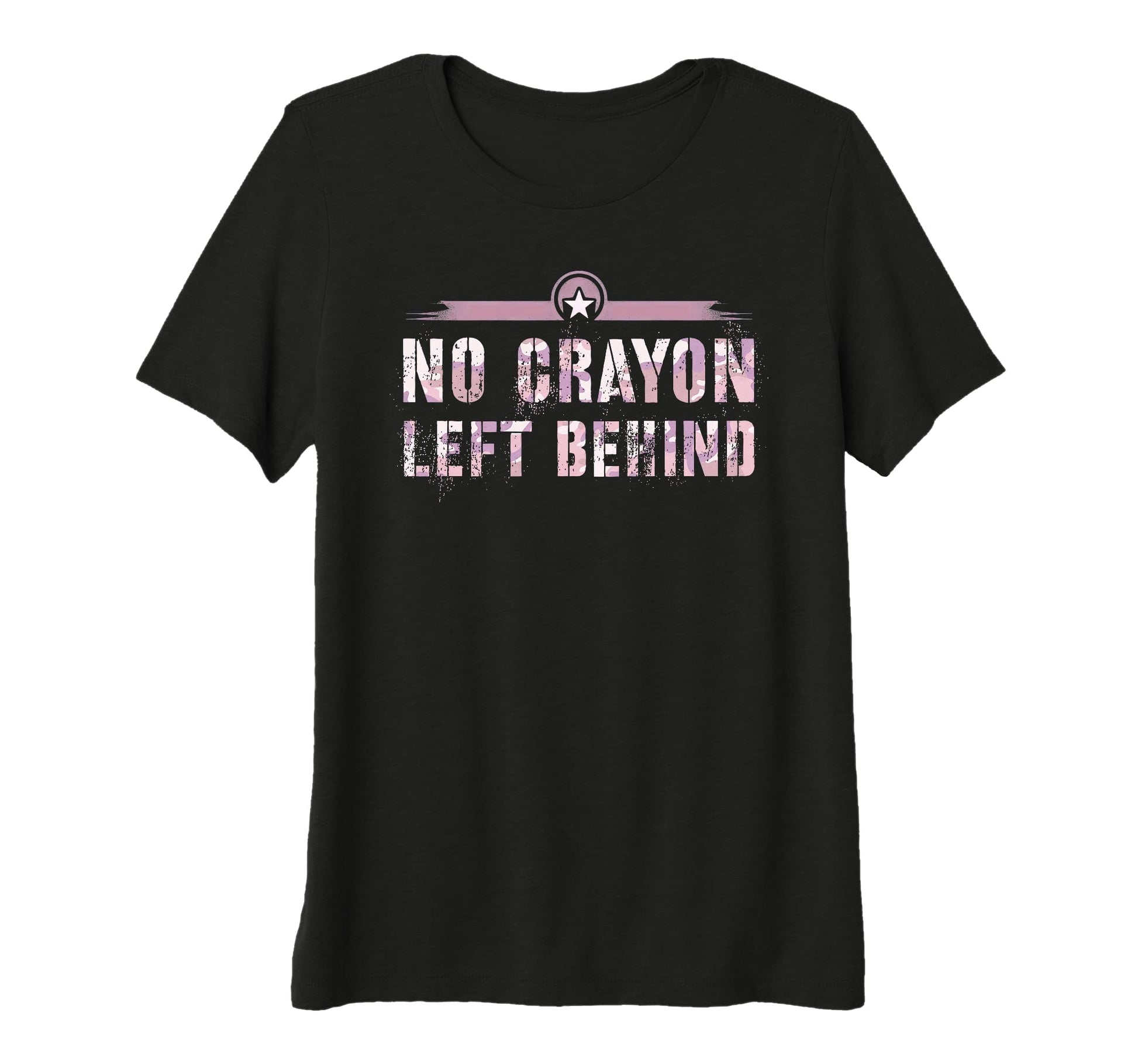Funny No Crayon Left Behind Grunt Team T-Shirt - Graphic Print for Adults - T-Shirt, Sweatshirt, Hoodie