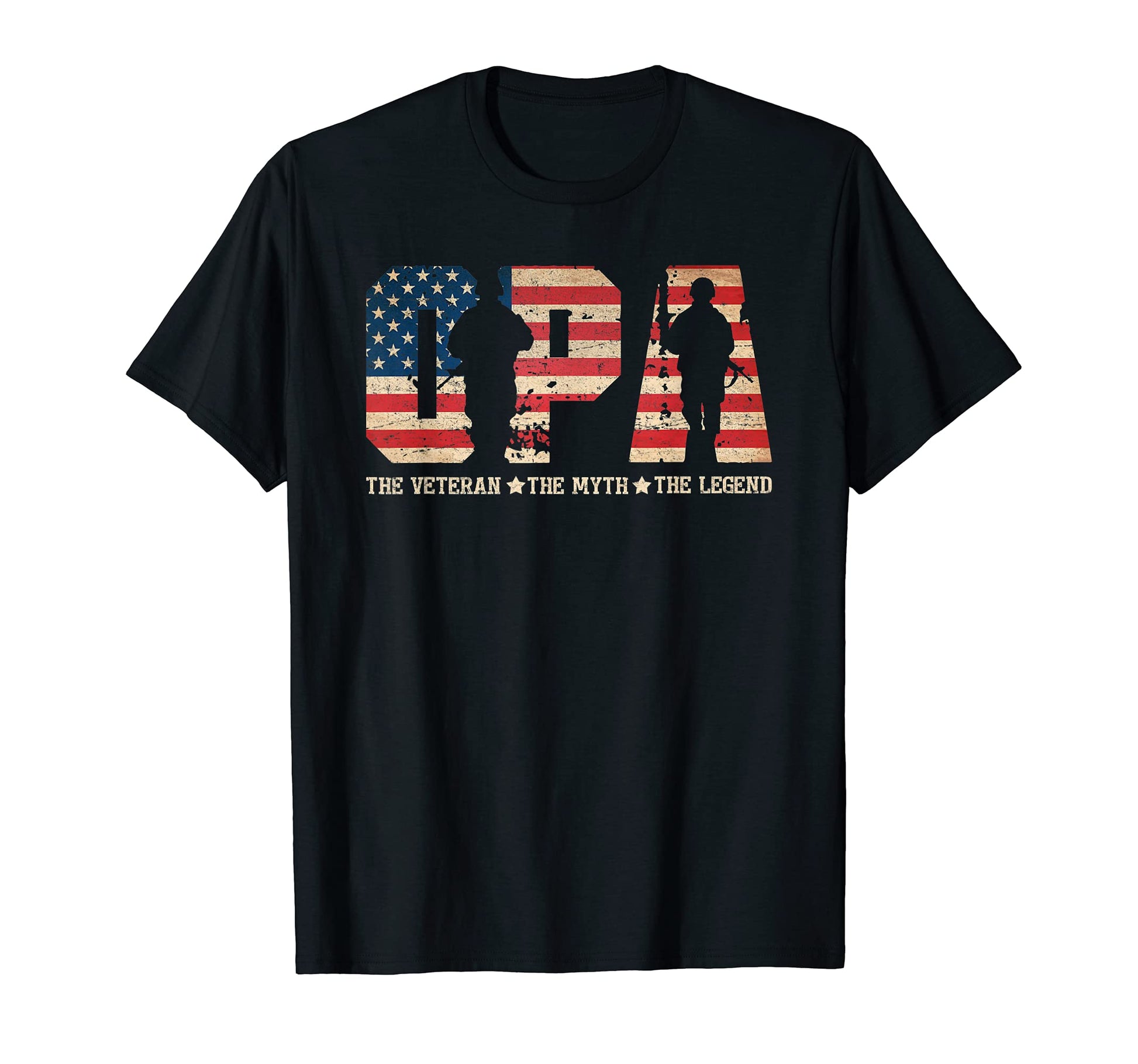 Opa Veteran Myth Legend Dad Fathers T-Shirt - Aesthetic Graphic Men Women - T-Shirt, Sweatshirt, Hoodie