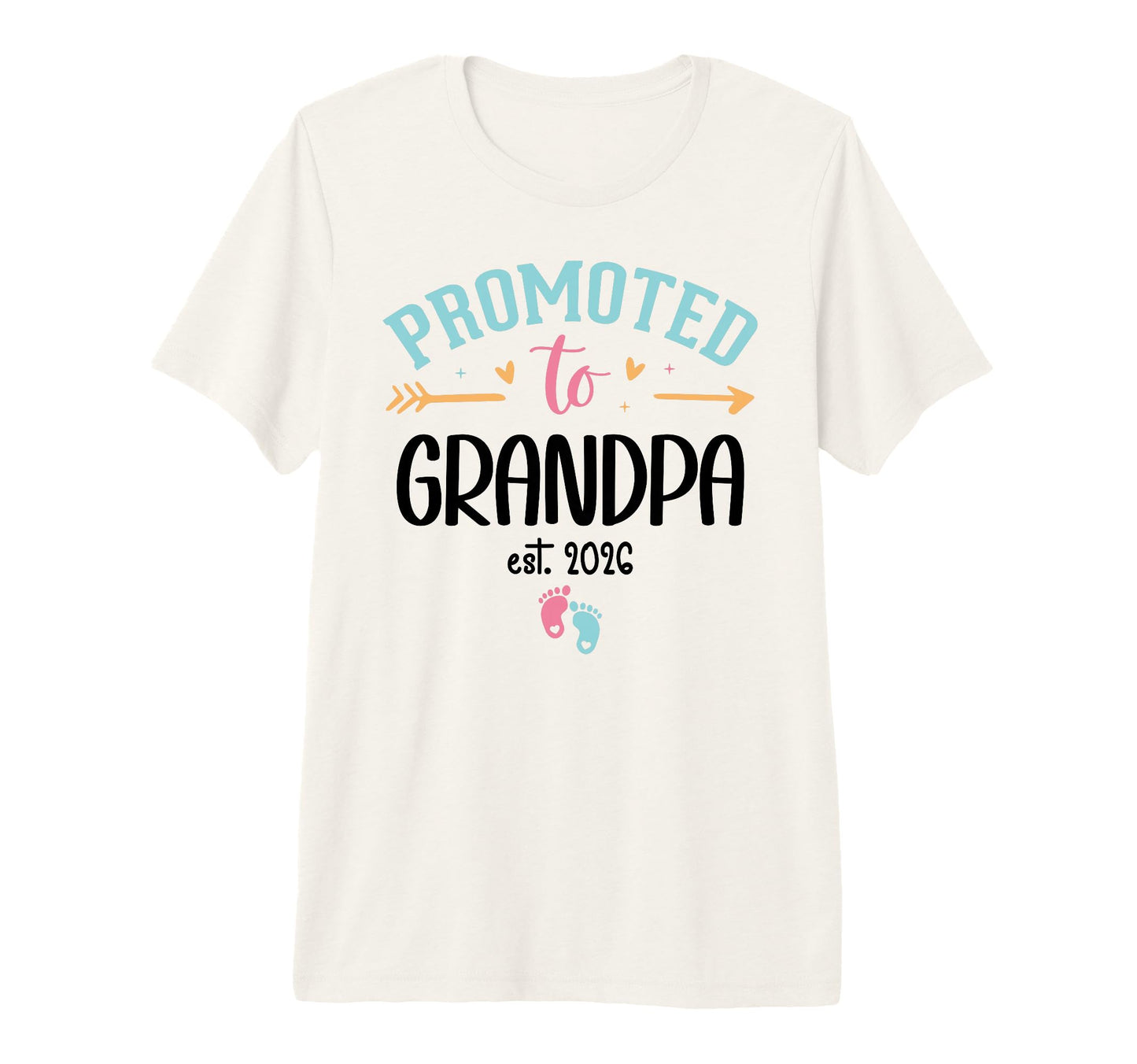 Mens Promoted To Grandpa Est 2026 First T-Shirt - Trendy Graphic Men Women - T-Shirt, Sweatshirt, Hoodie