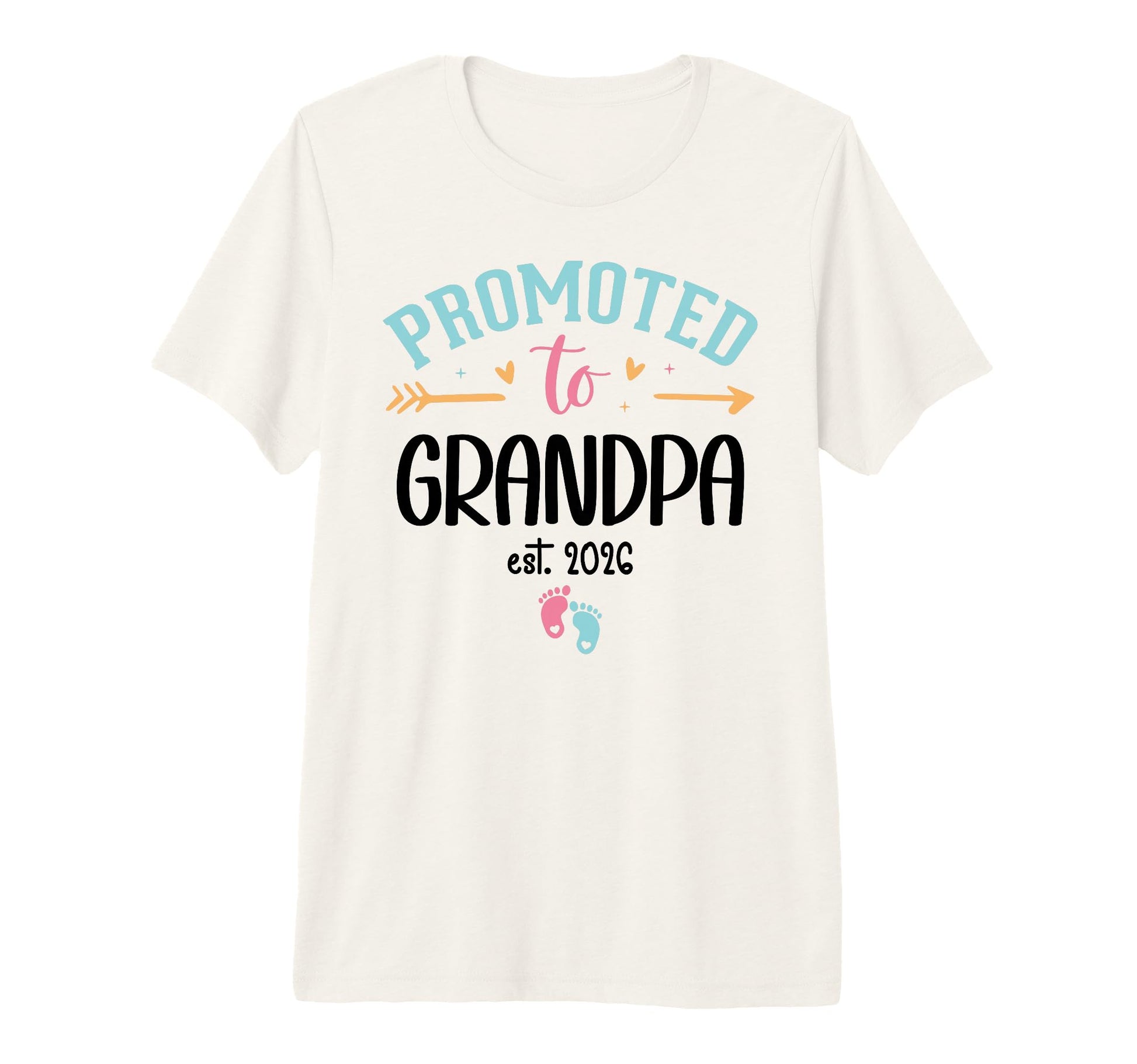 Mens Promoted To Grandpa Est 2026 First T-Shirt - Trendy Graphic Men Women - T-Shirt, Sweatshirt, Hoodie