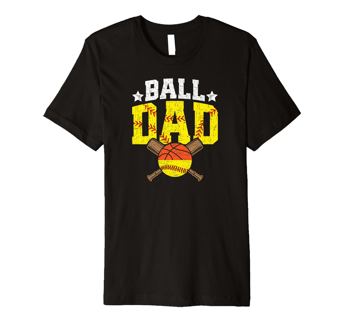 Mens Ball Dad Proud Softball T-Shirt - Custom Art Print Men Women - T-Shirt, Sweatshirt, Hoodie