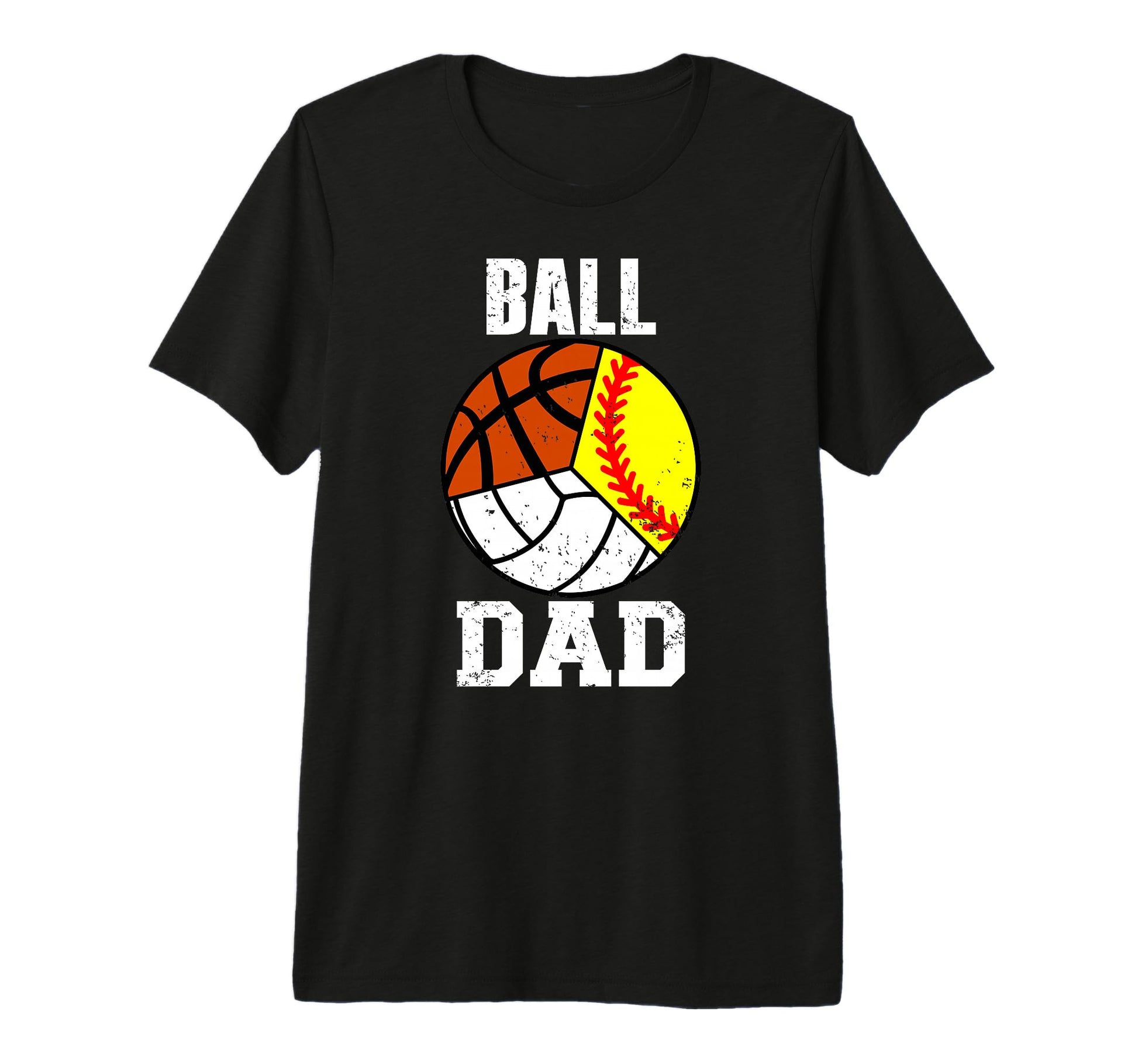 Mens Ball Dad Funny Softball Volleyball T-Shirt - Unique Graphic Men Women - T-Shirt, Sweatshirt, Hoodie