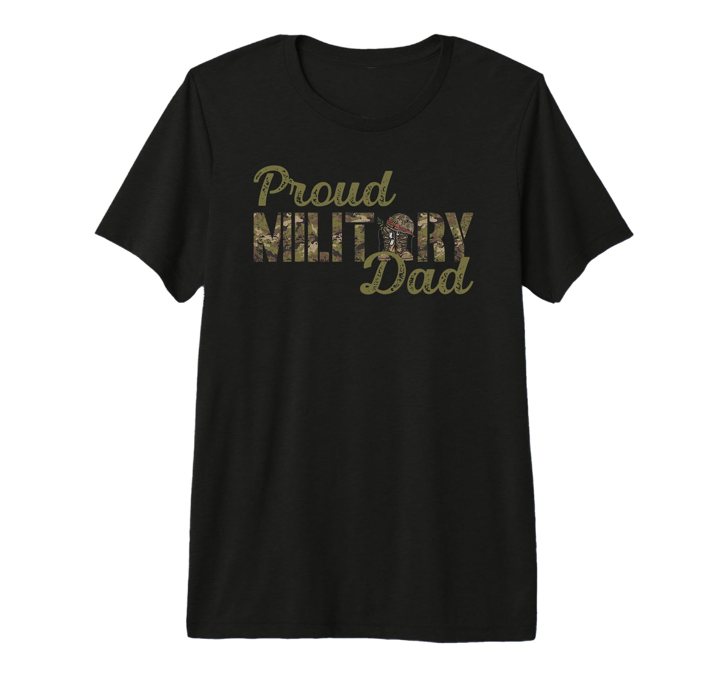 Mens Proud Military Dad Military T-Shirt - Fun Novelty Design Men Women - T-Shirt, Sweatshirt, Hoodie