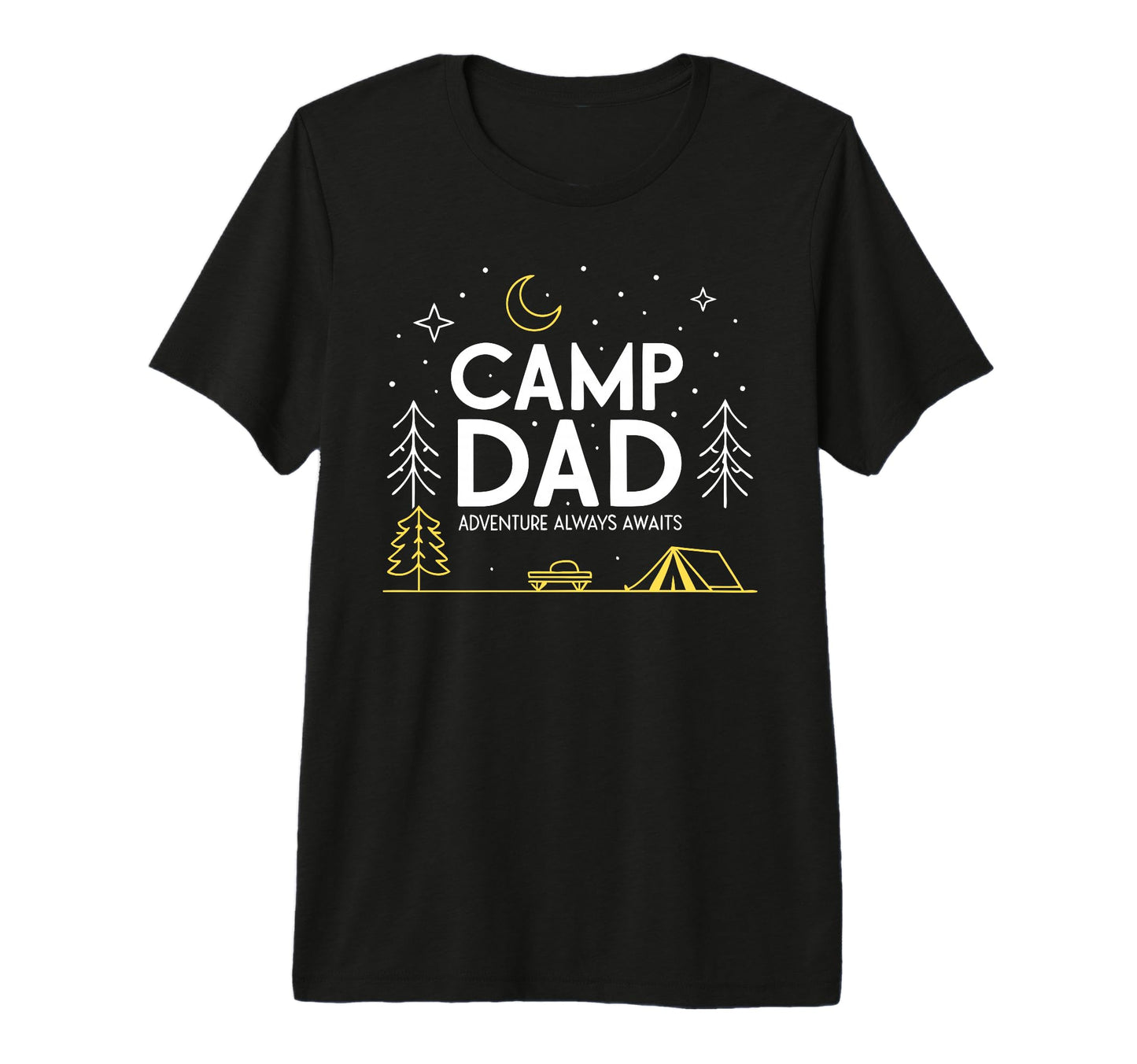 Mens Camping Fathers Day Camp Dad Adventure T-Shirt - Graphic Print Unisex - T-Shirt, Sweatshirt, Hoodie