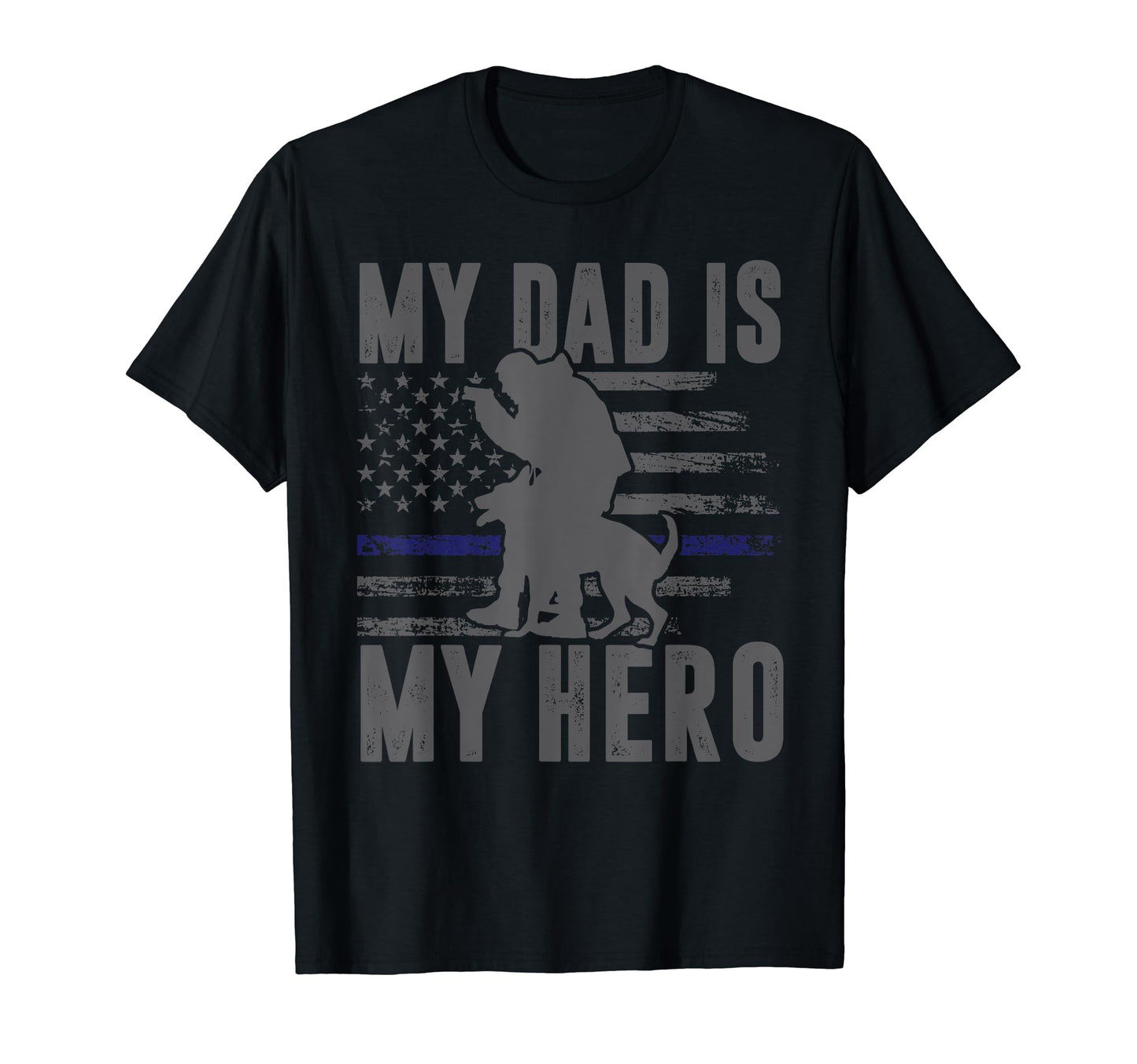 My Dad Is My Hero American Flag T-Shirt - Minimalist Print for Adults - T-Shirt, Sweatshirt, Hoodie