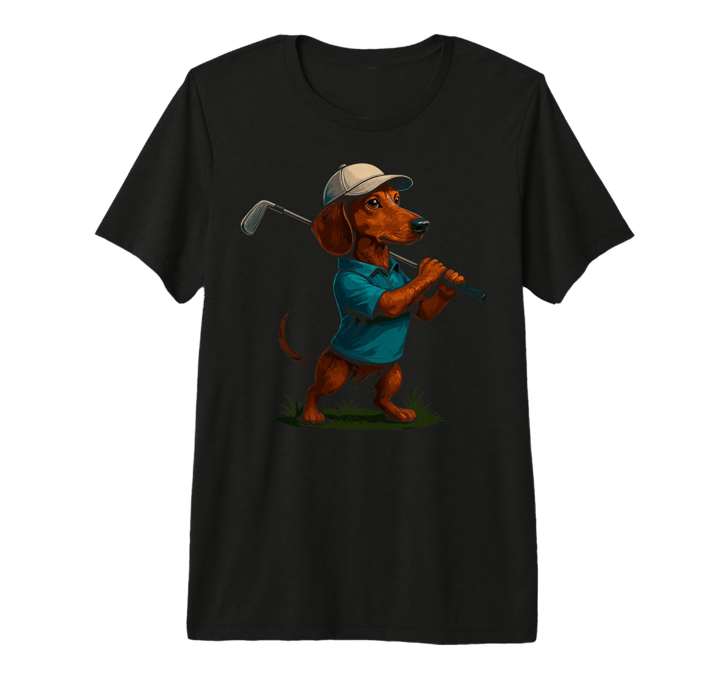 Funny Dachshund Dog Golf Player Golfer T-Shirt - Streetwear Style Unisex - T-Shirt, Sweatshirt, Hoodie