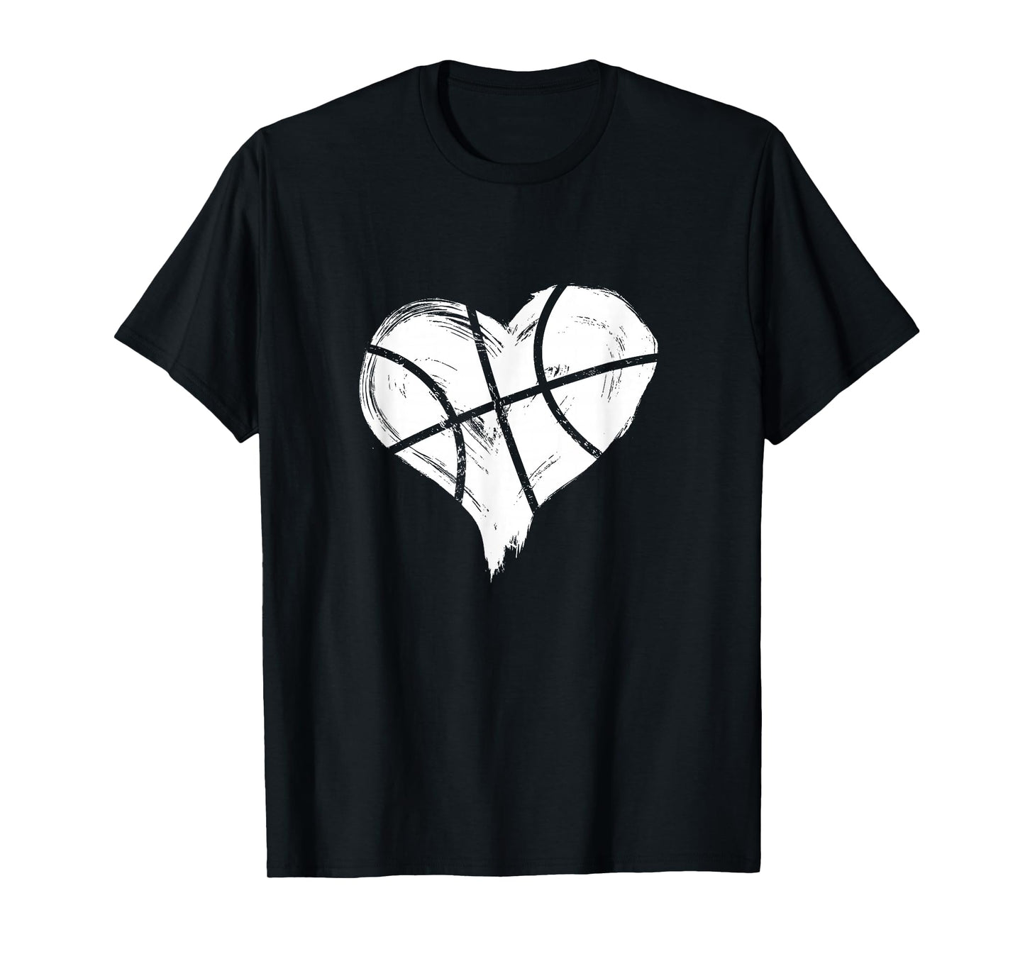 Basketball Heart Love Lover Sports Gift T-Shirt - Trendy Graphic for Adults - T-Shirt, Sweatshirt, Hoodie