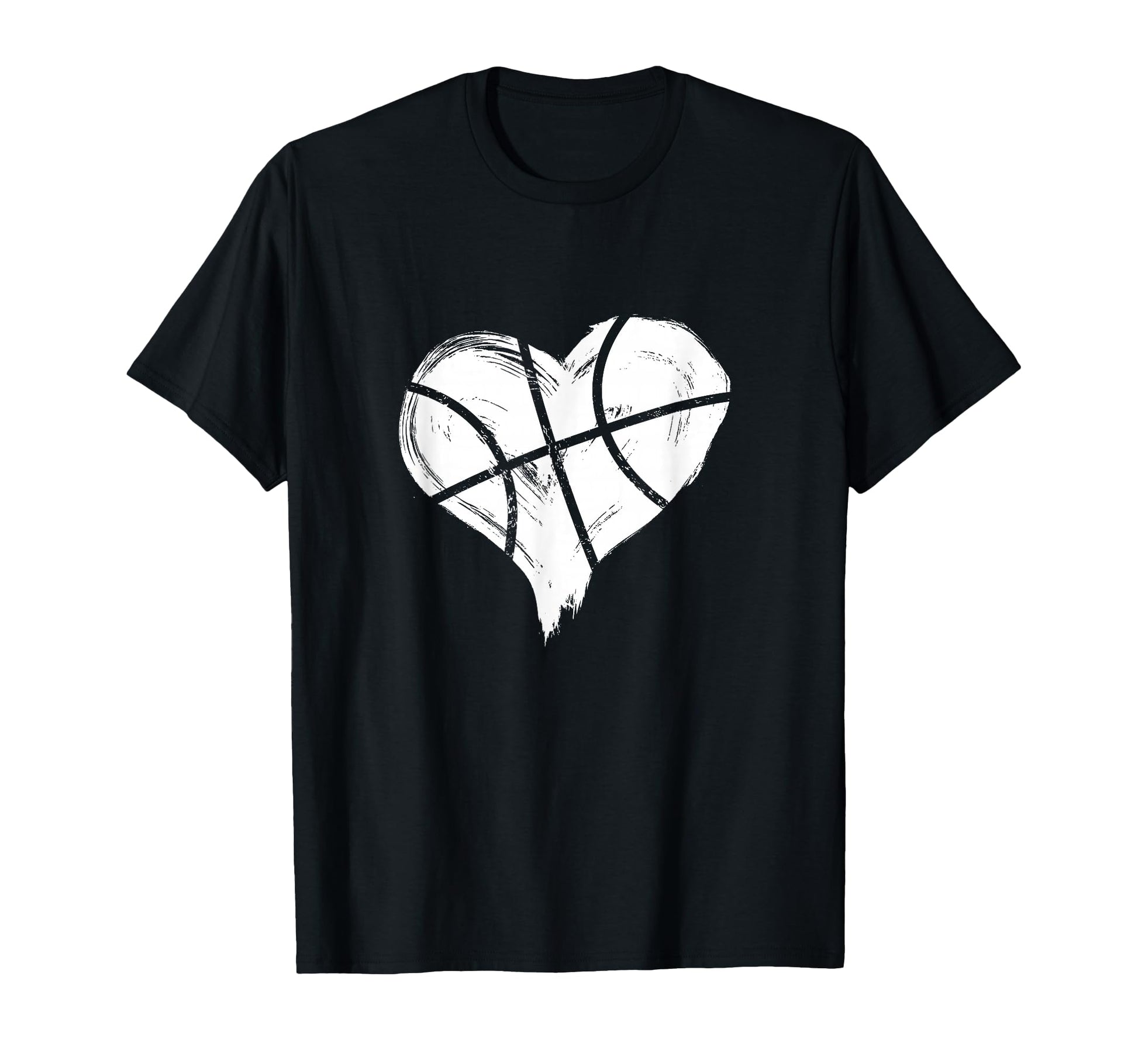 Basketball Heart Love Lover Sports Gift T-Shirt - Trendy Graphic for Adults - T-Shirt, Sweatshirt, Hoodie