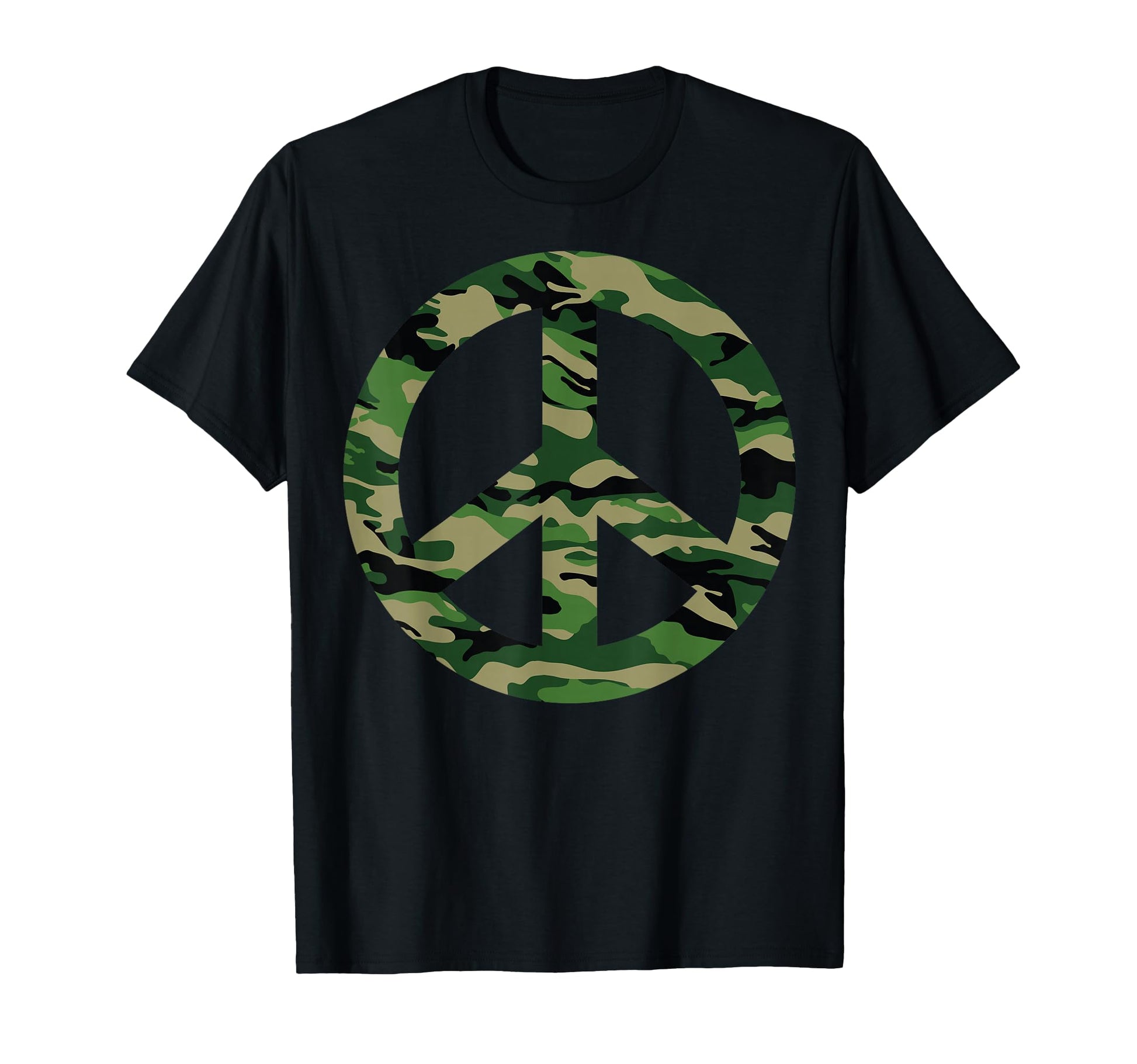 Peace Sign Camouflage Military T-Shirt - Casual Everyday Wear Men Women - T-Shirt, Sweatshirt, Hoodie