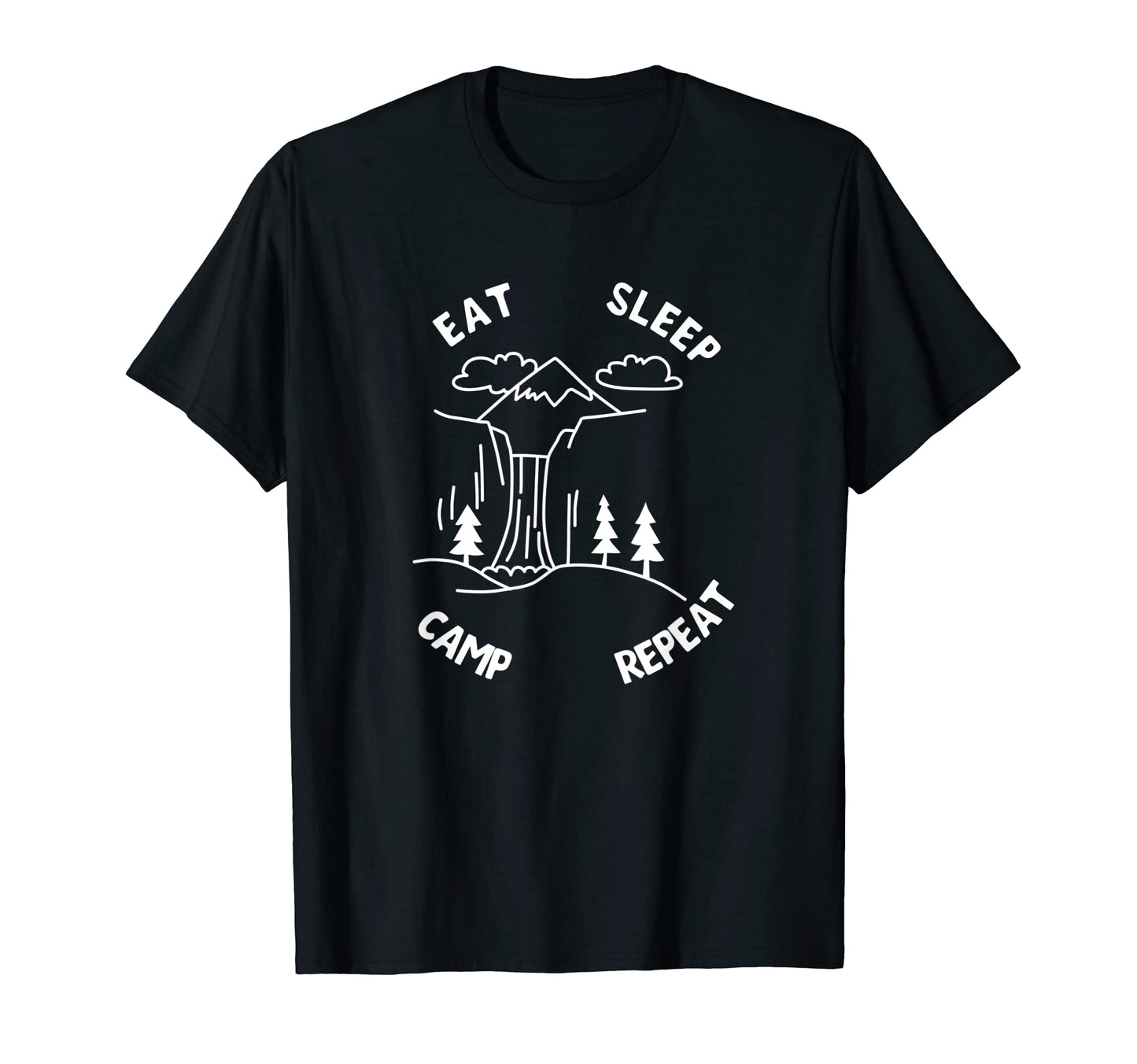 Funny Mountains Camping Hiking T-Shirt - Custom Art Print Unisex - T-Shirt, Sweatshirt, Hoodie