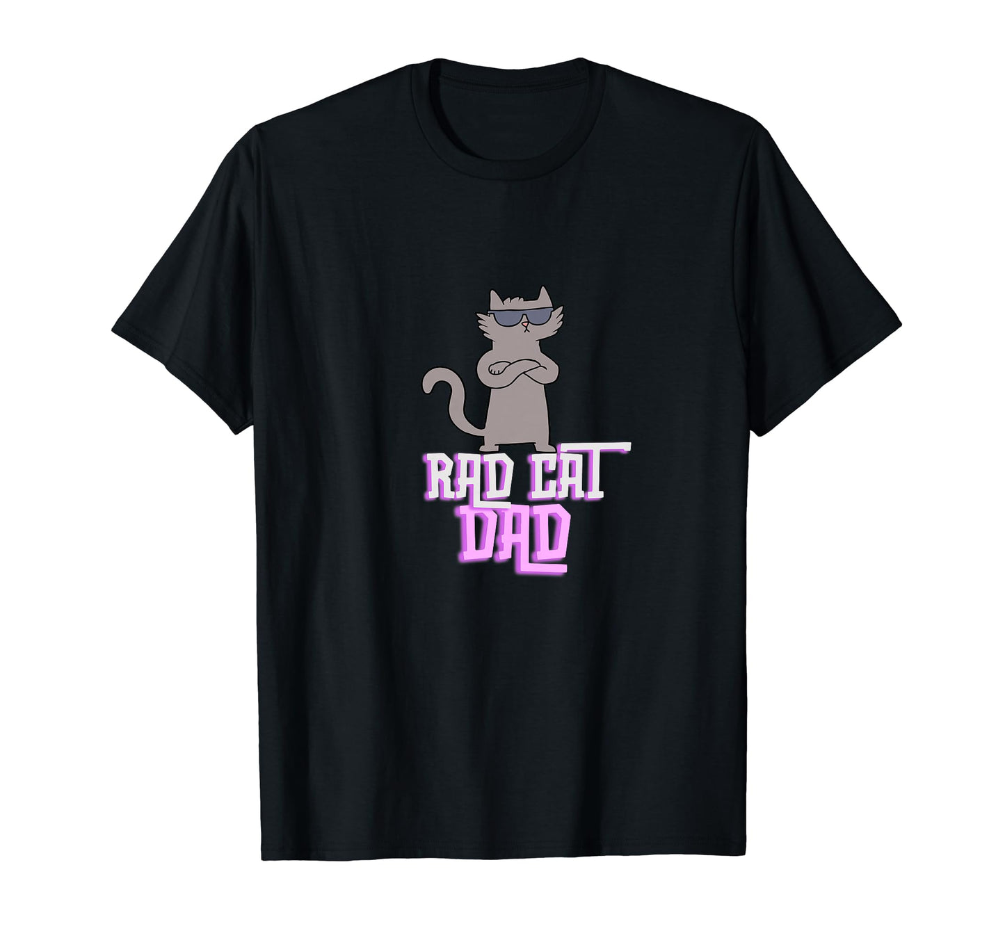 Dad Gift Tees Rad Cat Dad Fathers T-Shirt - Minimalist Print for Adults - T-Shirt, Sweatshirt, Hoodie