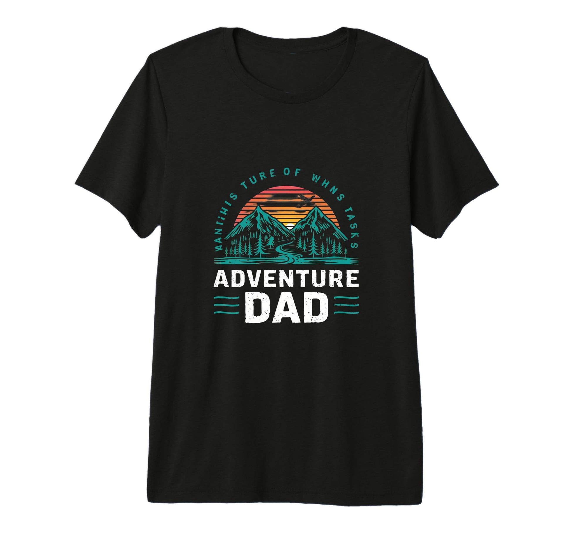 Adventure Dad Hiking Father Tri Blend T-Shirt - Custom Art Print for Adults - T-Shirt, Sweatshirt, Hoodie