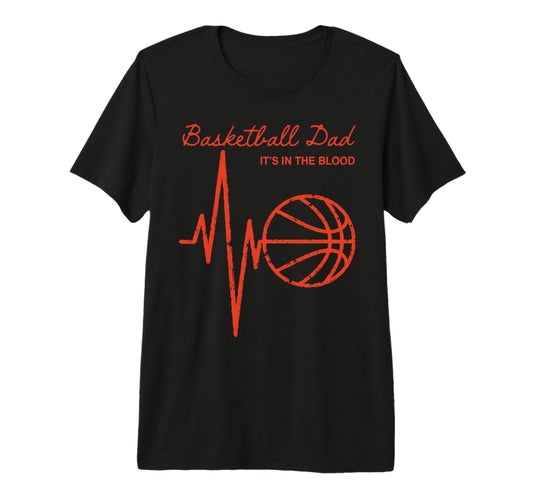 Basketball Heartbeat Basketball Dad T-Shirt - Trendy Graphic for Adults - T-Shirt, Sweatshirt, Hoodie